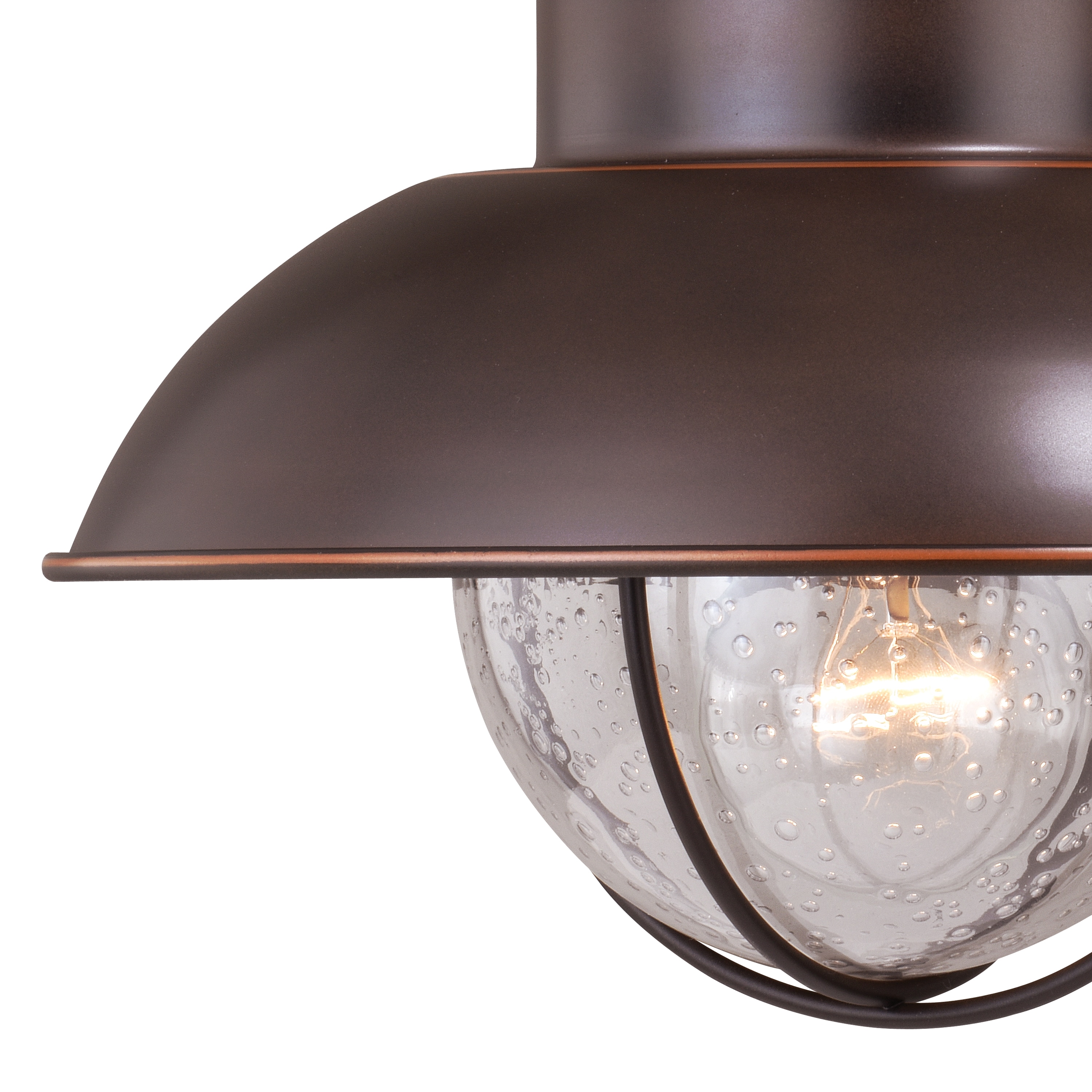Burnished Bronze Nautical-Style Dimmable Wall Sconce
