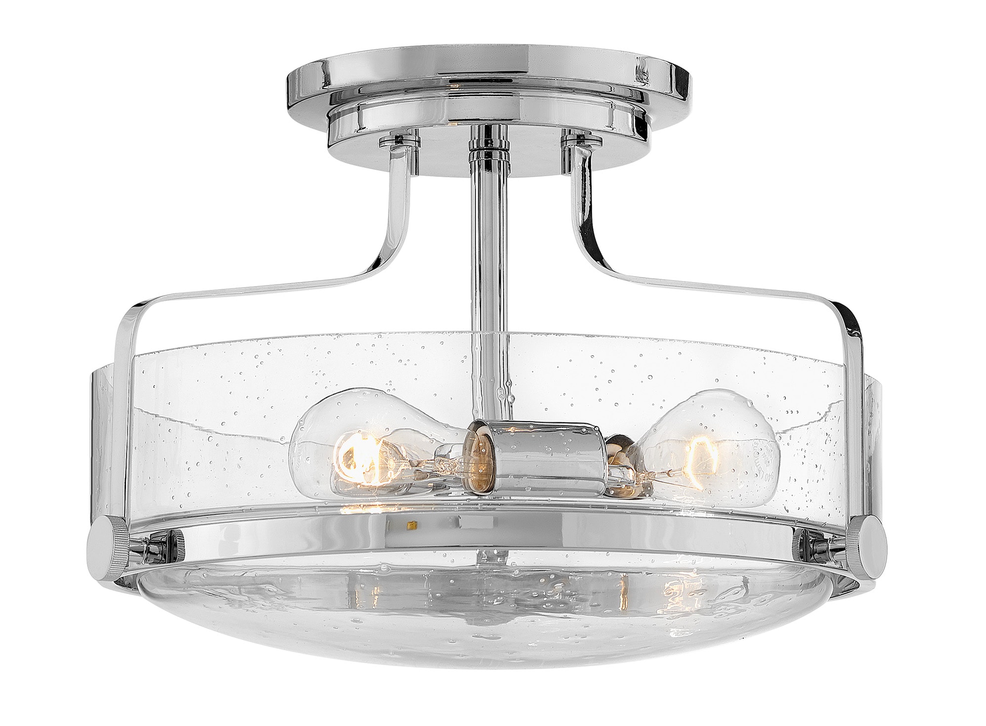 Hinkley Harper 3-Light 14.5-in Gloss Chrome Semi Flush Mount Light in ...