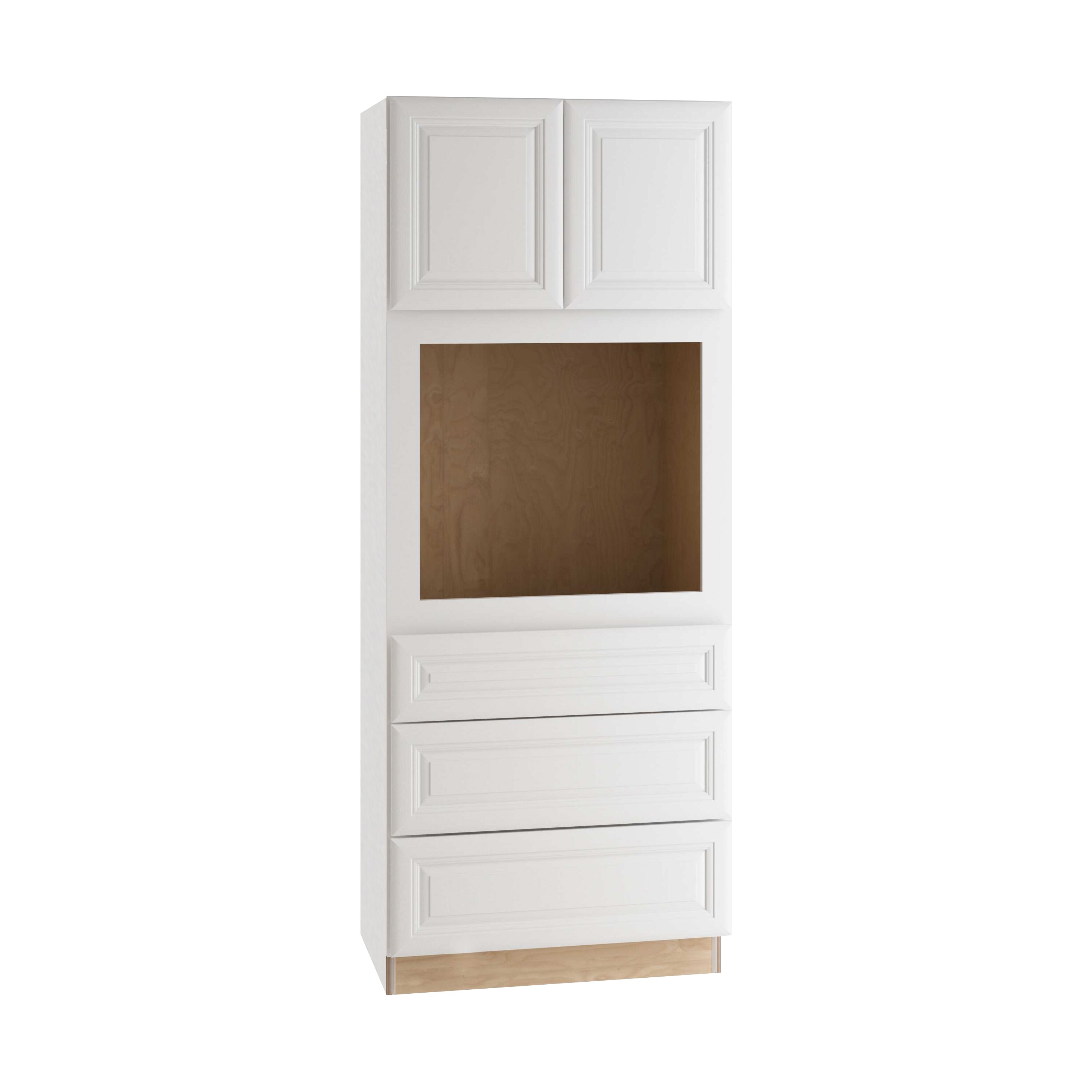 Luxxe Cabinetry Belmont 33-in W x 84-in H x 24-in D Pure White Drawer ...