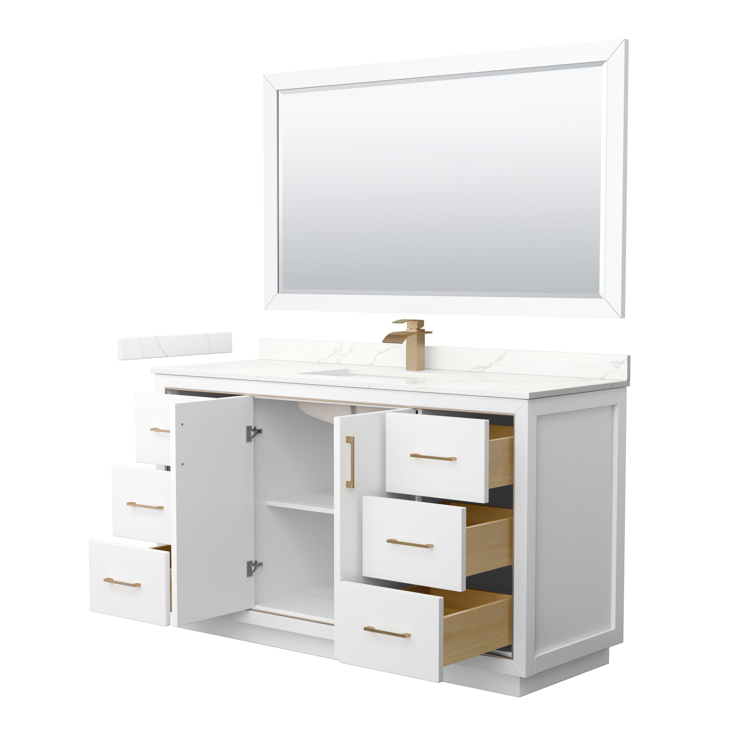 Wyndham Collection WCF111160SWZGTUNSM58 Bath-Vanity-Combo - View #2