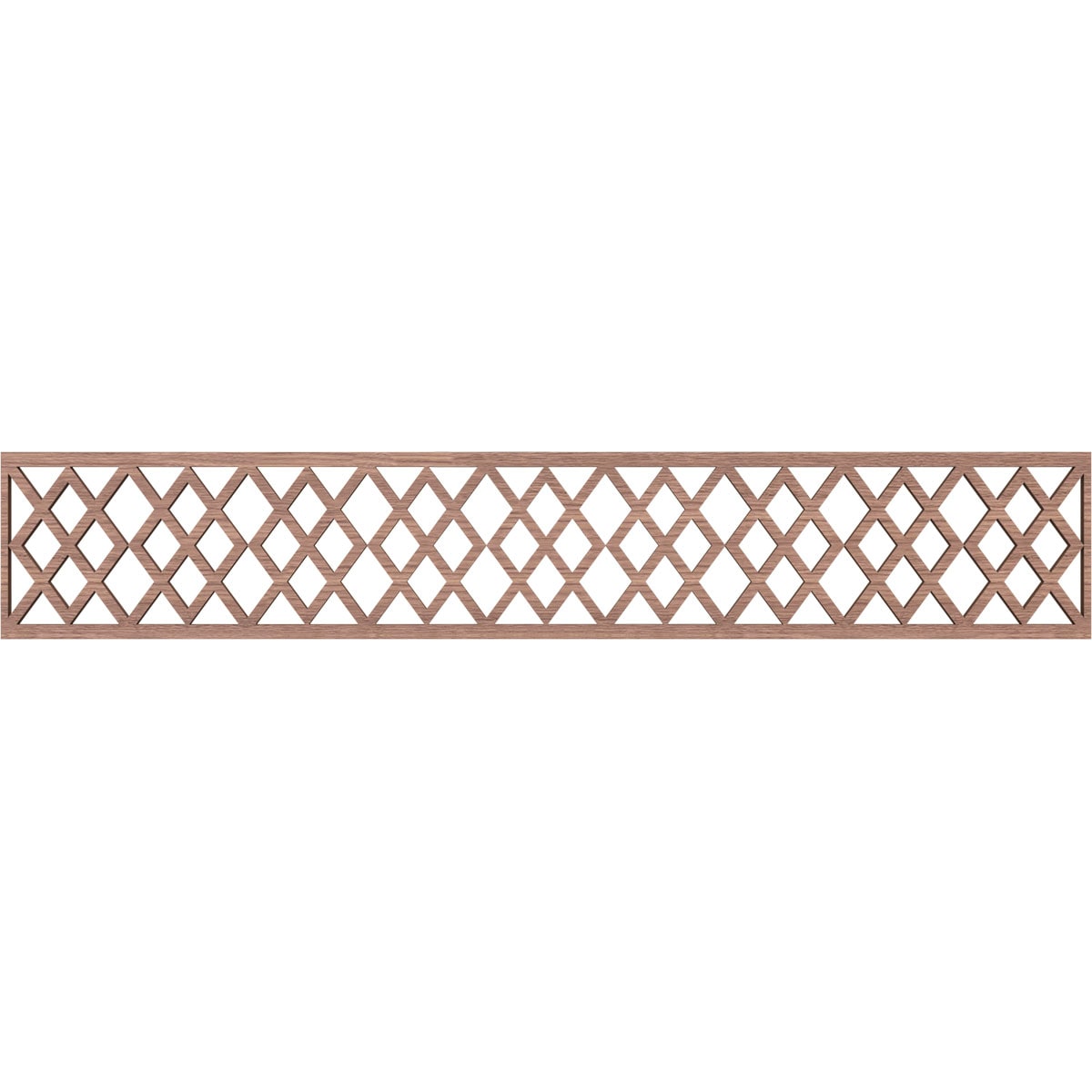 Ekena Millwork MLDB08X46HADWA Hadley Fretwork Flat Trim 8-in x 3.89-ft Walnut Brown Unfinished 2157495 Pierced Wall Panel Moulding