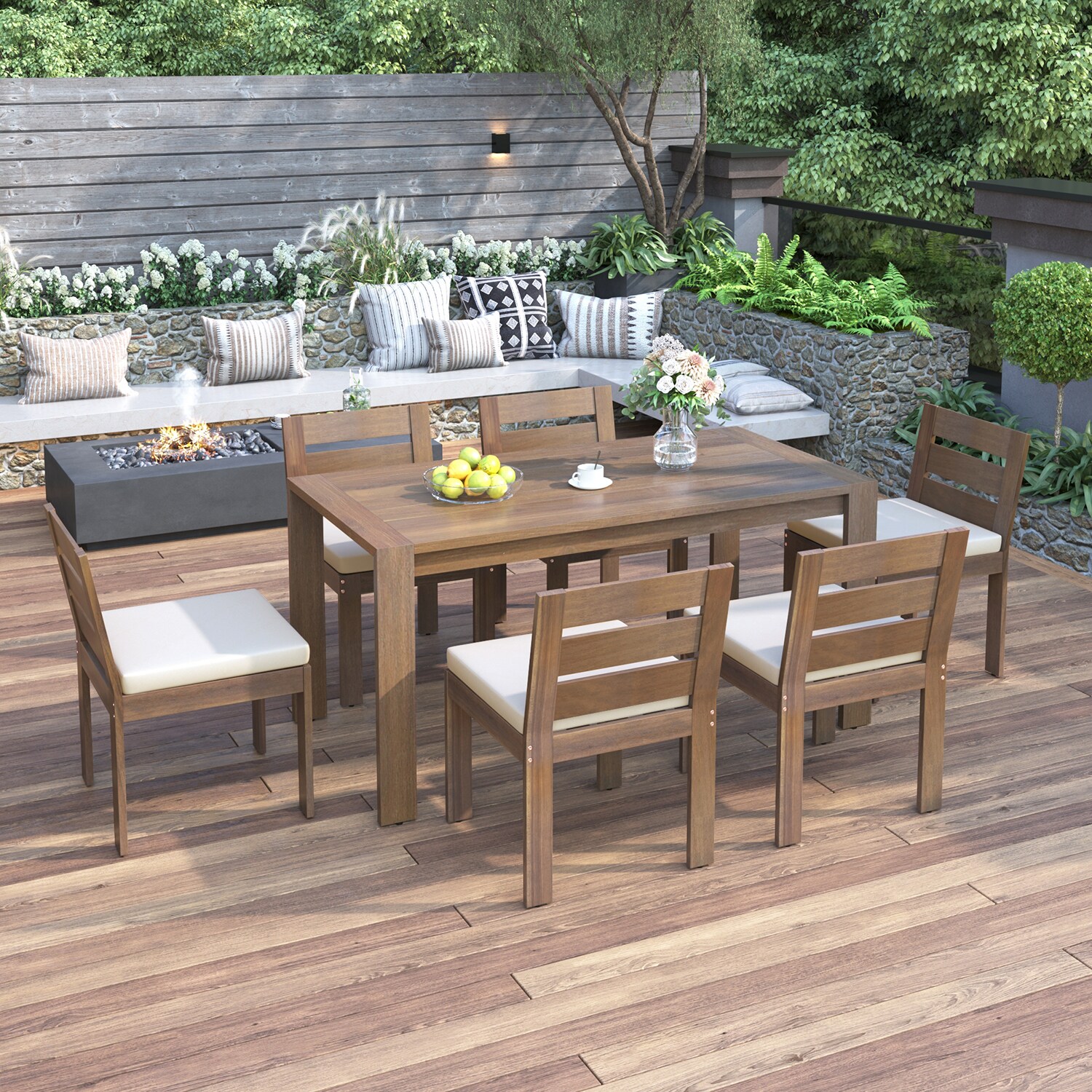 SINOFURN SYA020374BG Patio-Dining-Sets - View #2