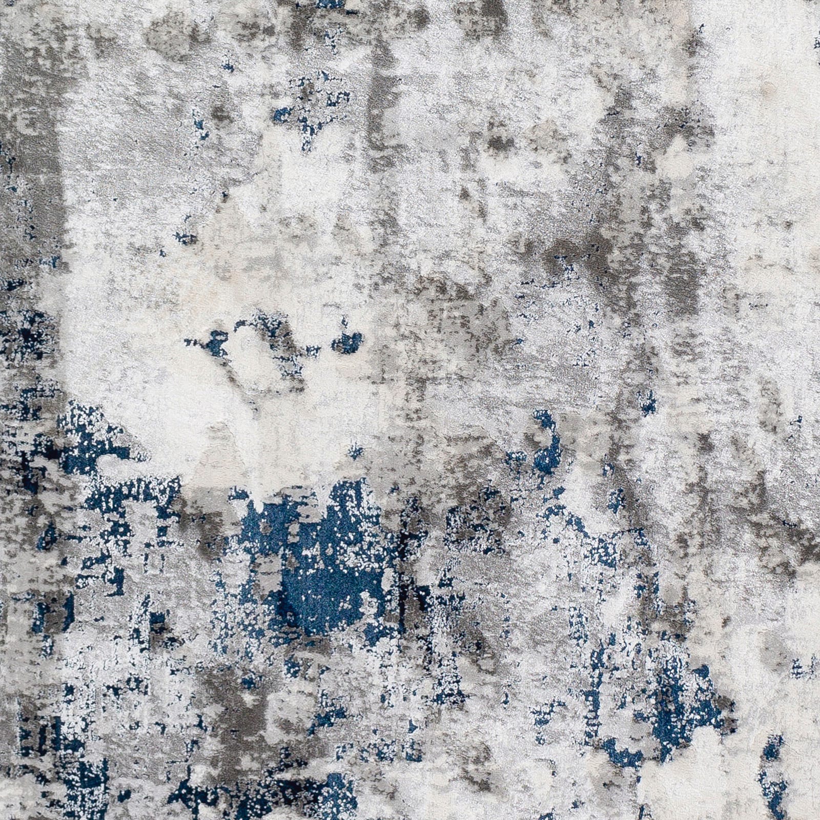Aisha Blue Rectangular Reversible Washable Synthetic Rug