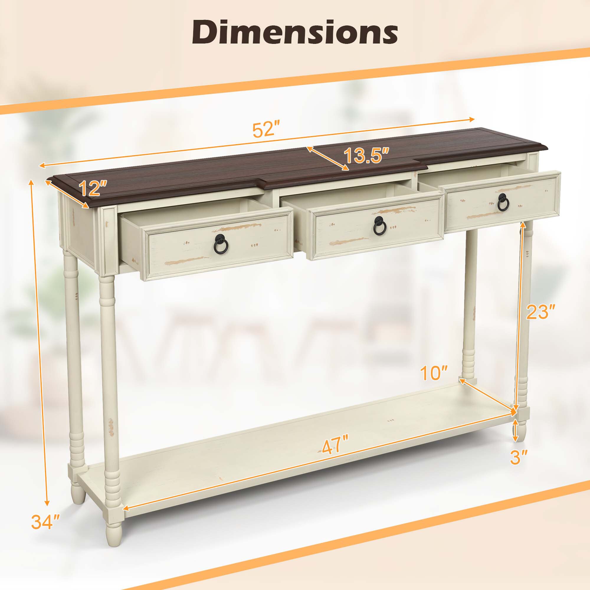 Costway SXL00172 Console-Sofa-Tables - View #2
