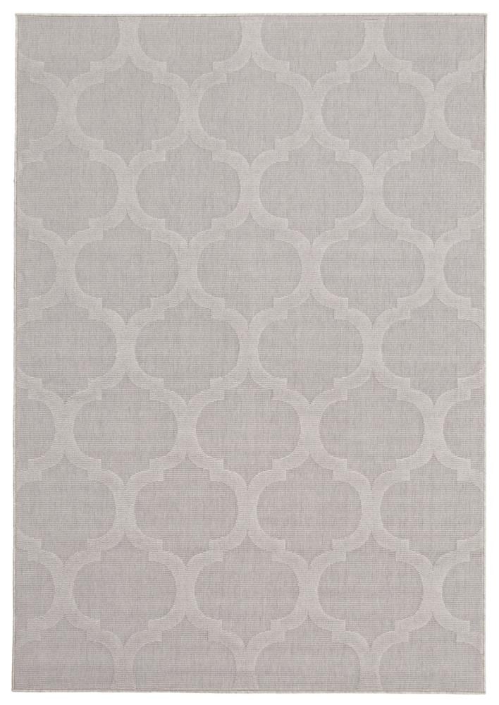 ECARPETGALLERY 351371 Cambridge 7 x 9 (ft) Polypropylene Gray Rectangular Indoor/Outdoor Trellis Area rug