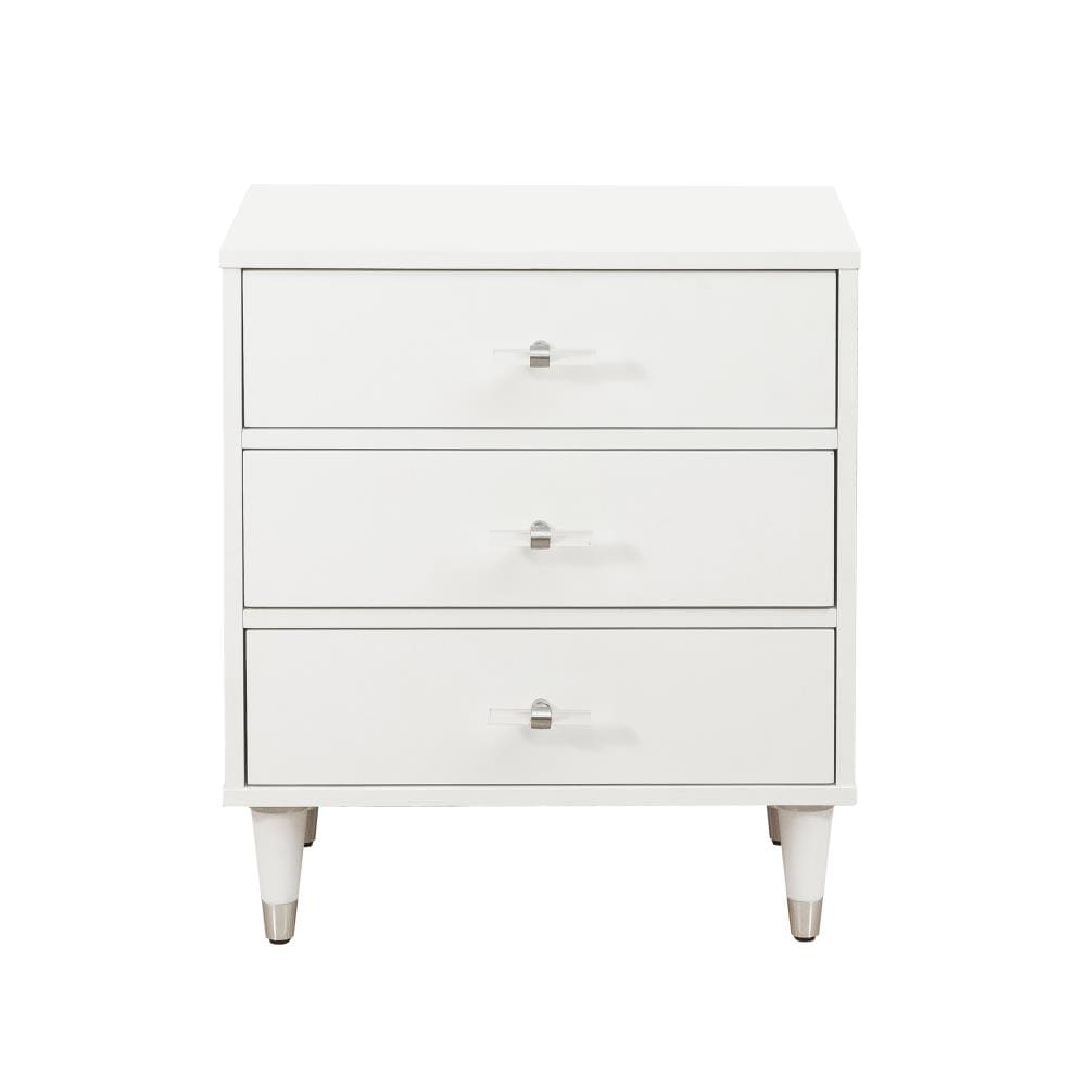 HomeFare DS-D374-001 White Poplar Nightstand