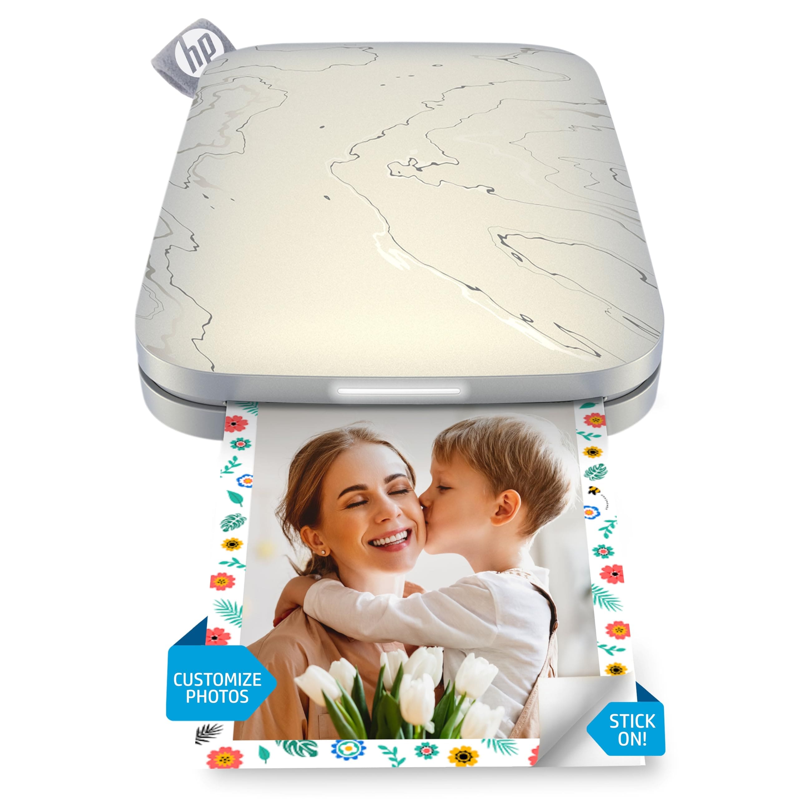 HP Sprocket Portable 2.3x3.4 Instant Photo Printer (Eclipse)  - Prints From iOS or Android Devices