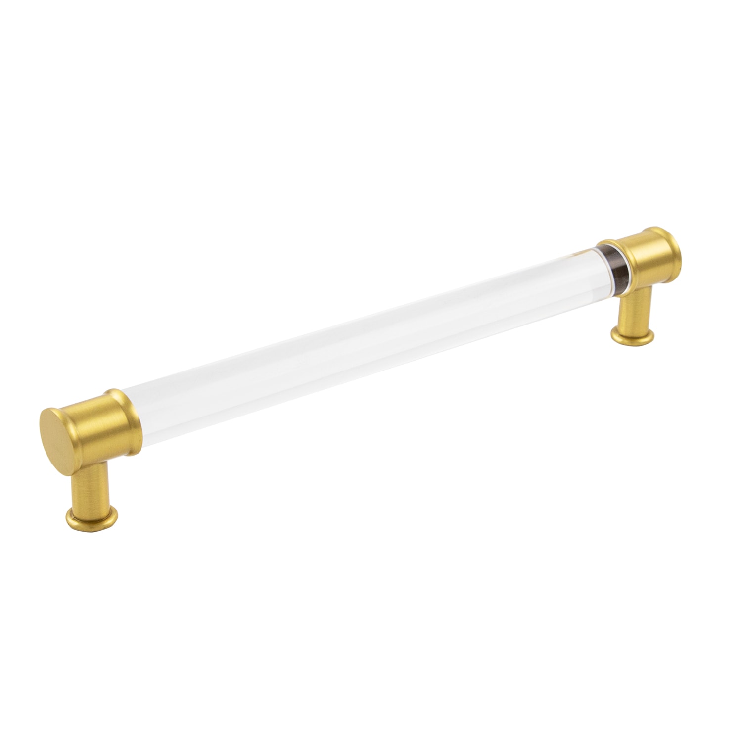 Hickory Hardware P3704-CABGB-10B Midway 8-13/16-in , 224mm Center to Center Crysacrylic with Brushed Golden Brass Rectangular Bar 10 -Pack