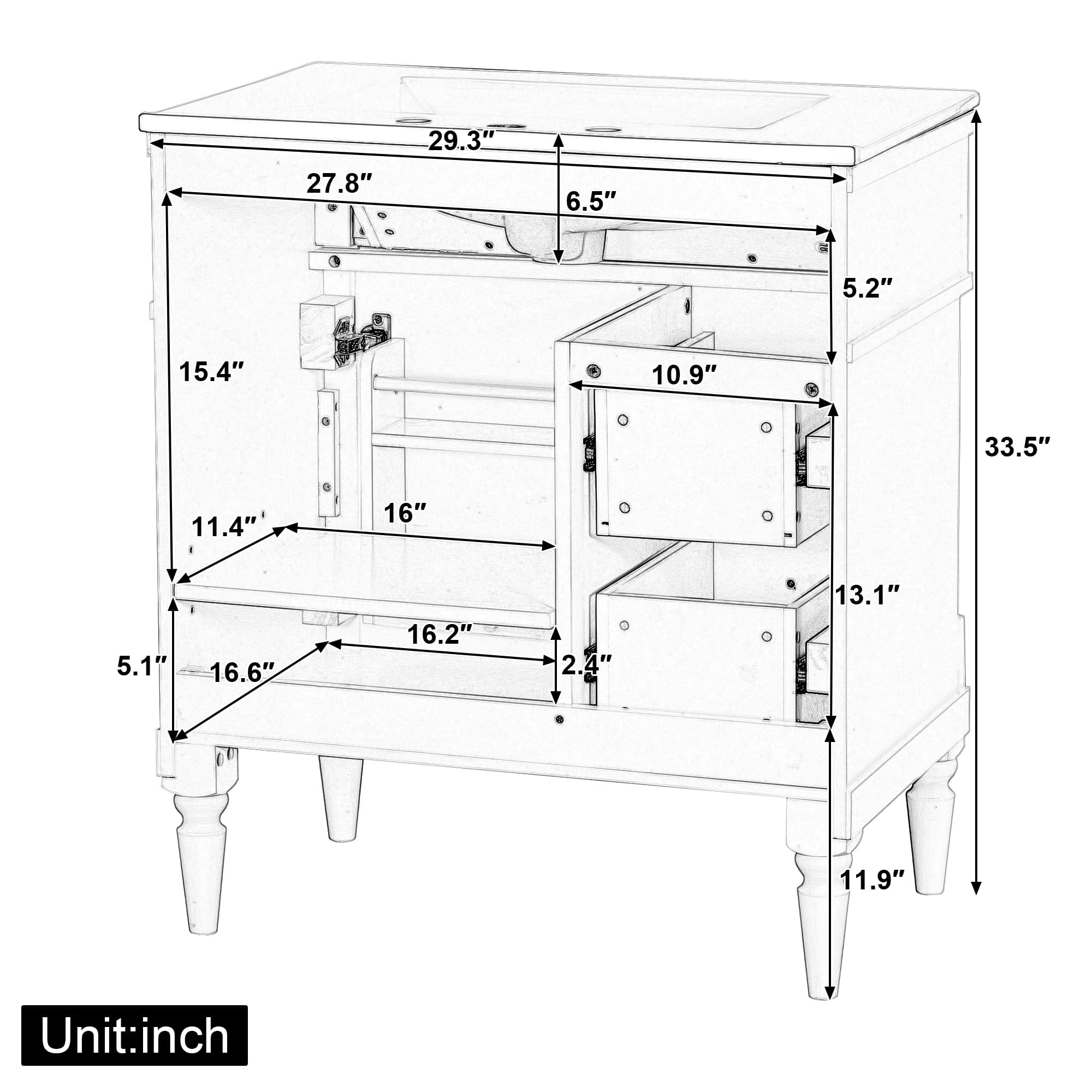 Roomfitters RF-N725P356062F Bath-Vanity-Combo - View #3