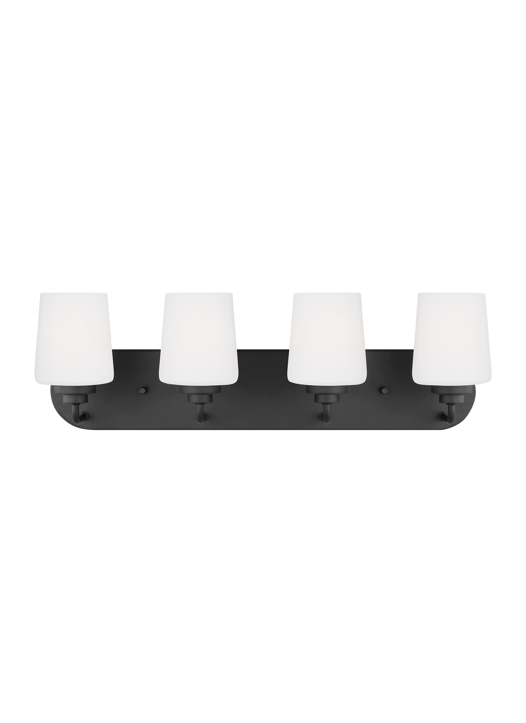 Generation Lighting 4402804-112 Windom 24.38-in 4 -Light Matte Black Transitional Vanity light