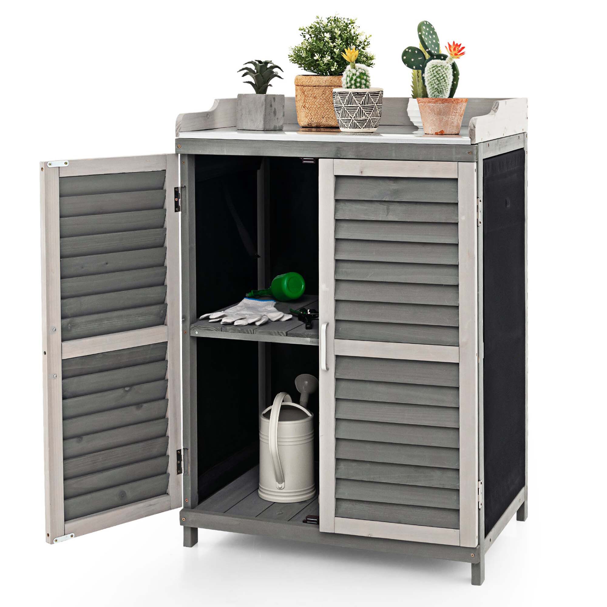 Costway LWS00825 18.5-in x 26-in Gray Outdoor Storage