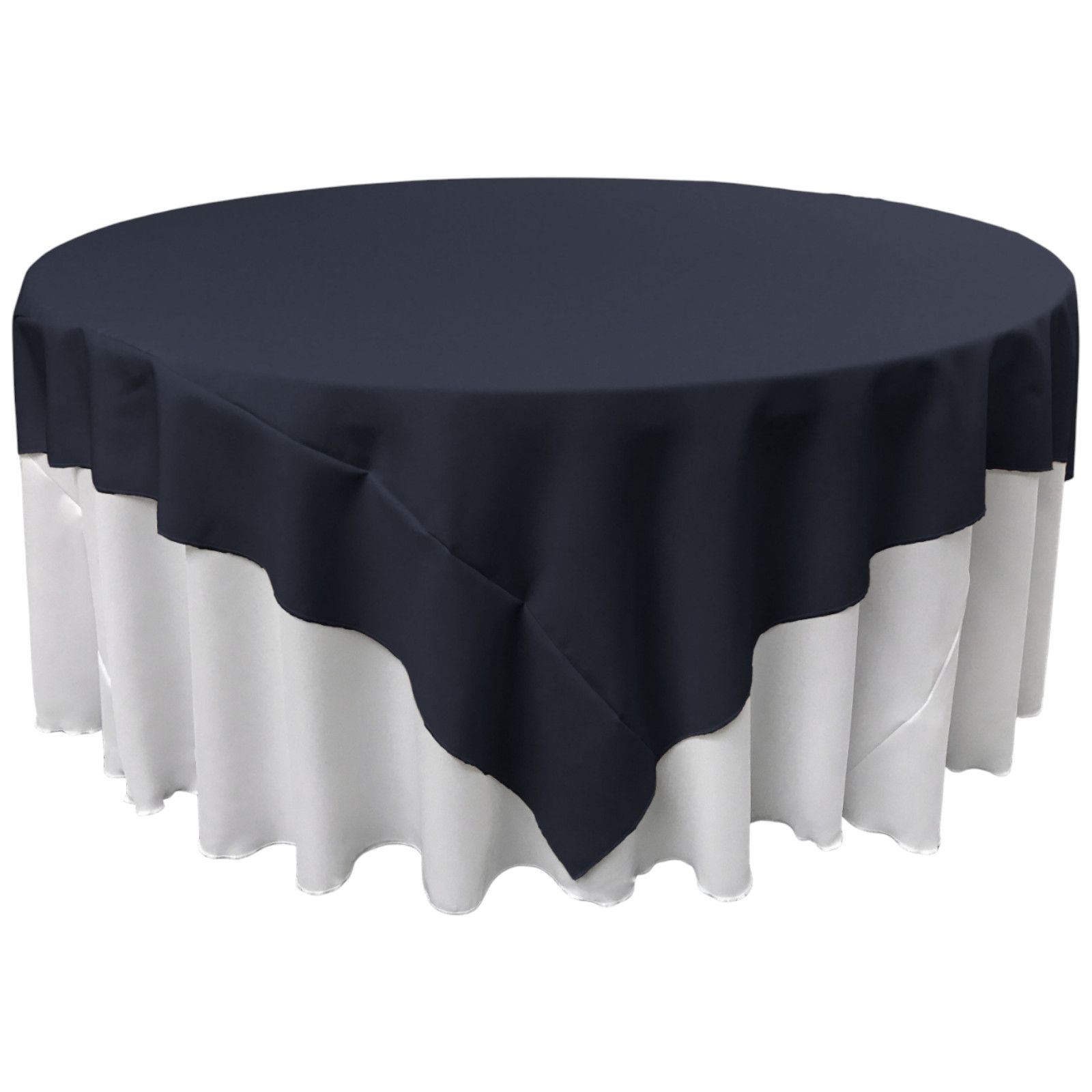 Slickblue Indoor and Outdoor Polyester Poplin Square Table Cover for Square or Round Table Stain and Wrinkle Resistant Available in Multiple Size and Color Options