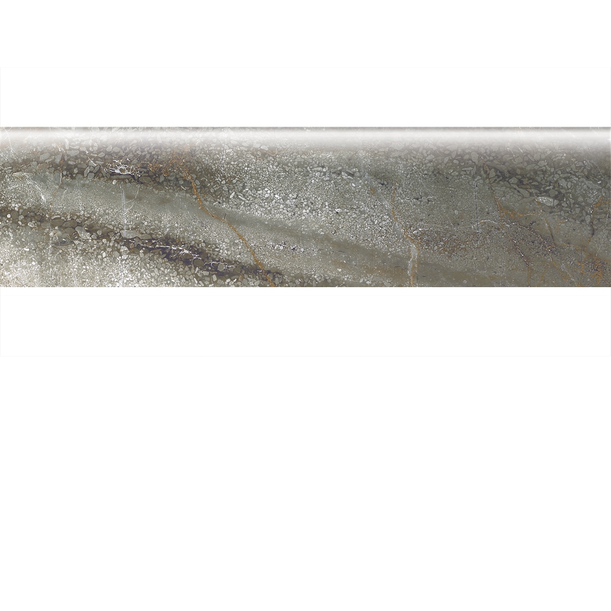 American Olean DY04P43C91P2 Danya Basin 3-in x 12-in Glazed Porcelain Bullnose Tile ( 0.24-sq ft / Piece )