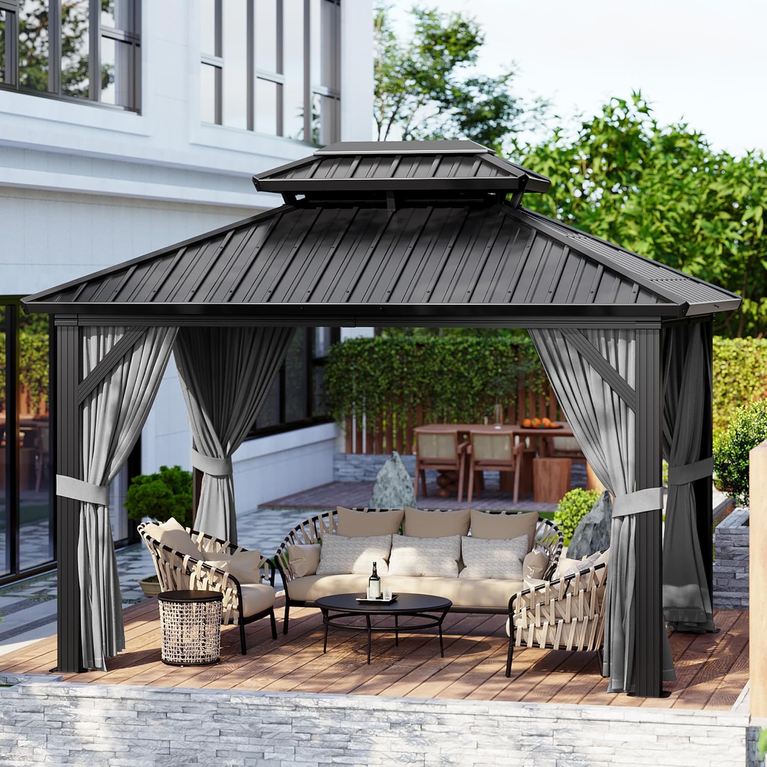 WhizMax LRB-VAM-1EPPG65V Wood-Resin-Gazebos - View #5