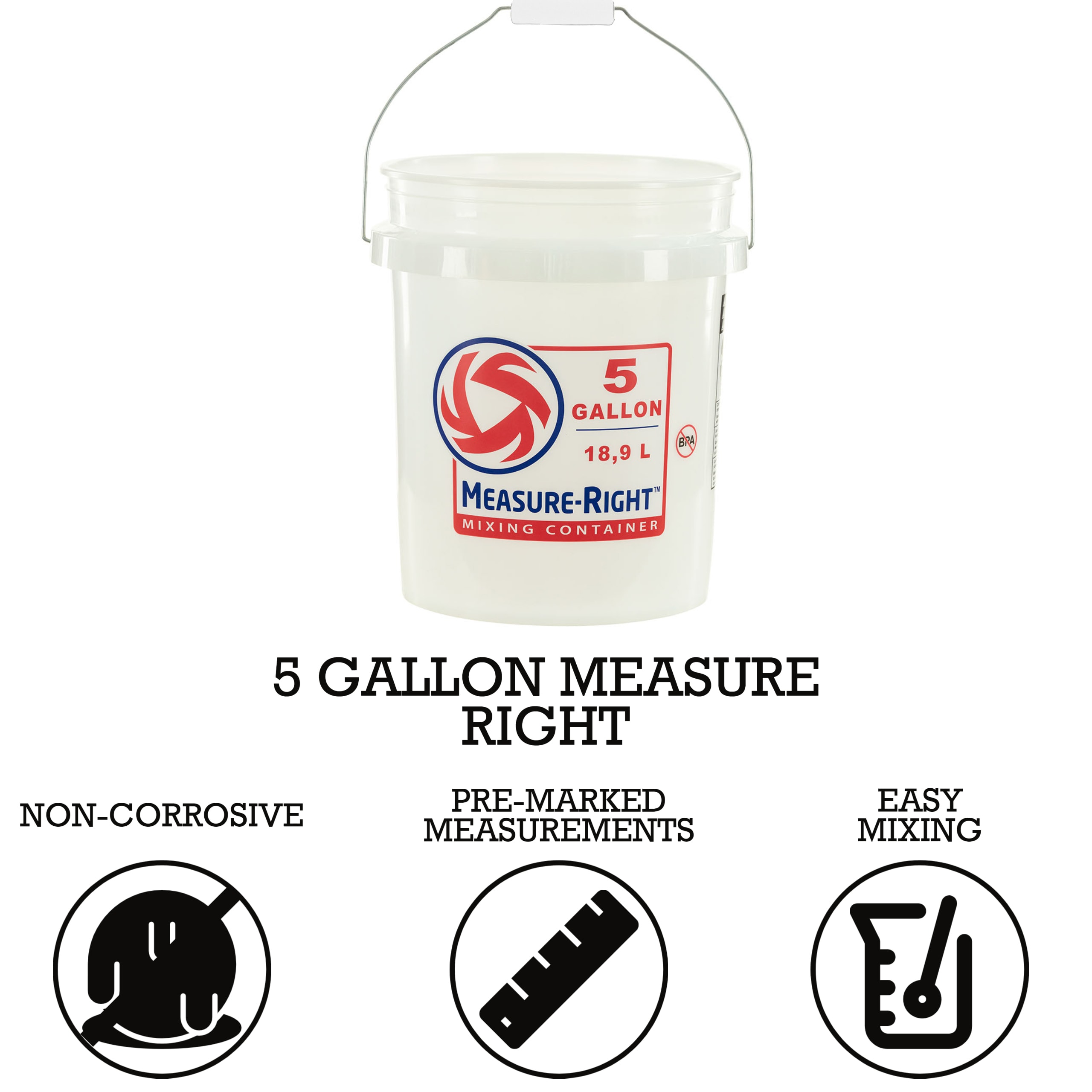 United Solutions 5-Gallon (s) Plastic Paint Bucket in the Buckets  department at