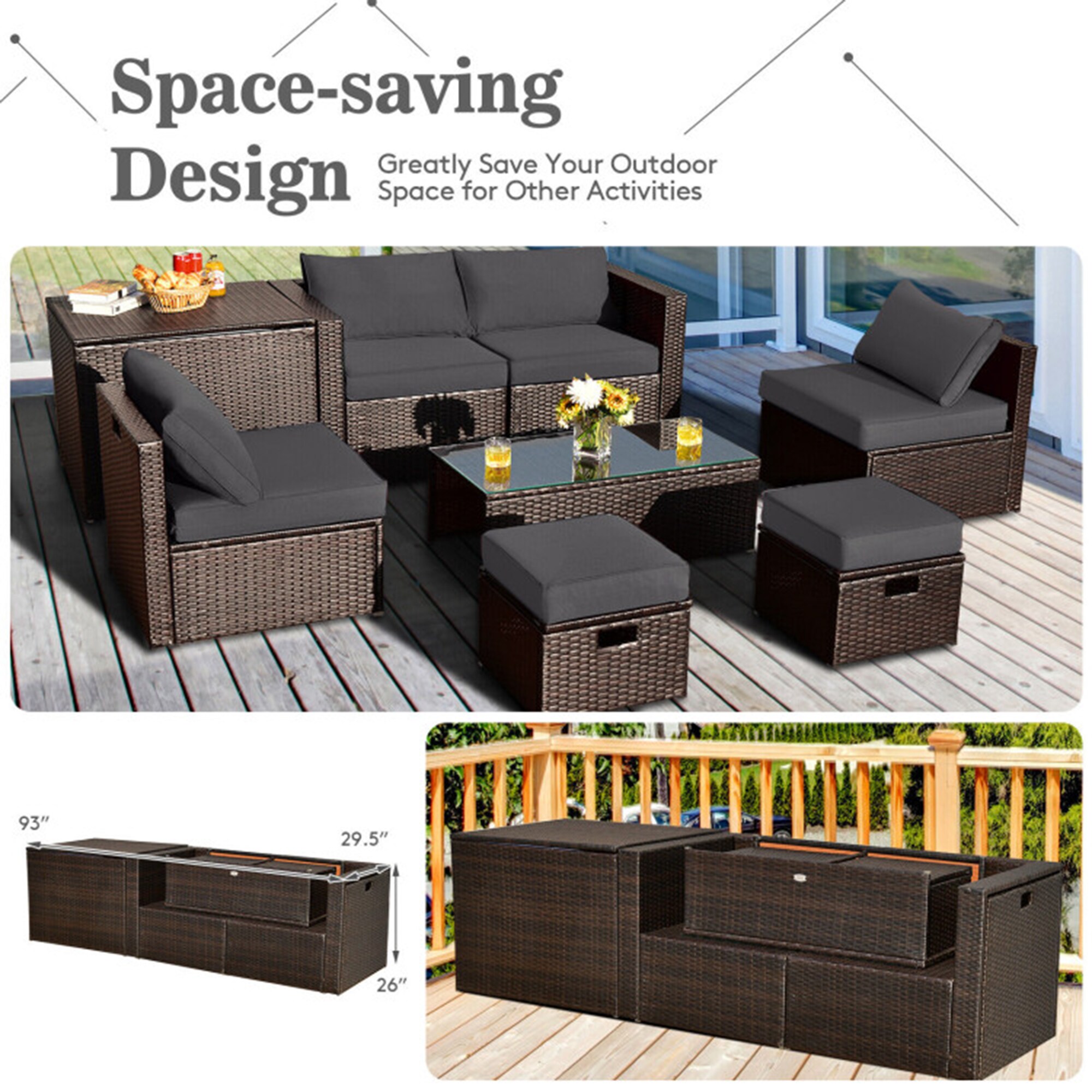 Clihome CL-GR+-68592 Patio-Conversation-Sets - View #8