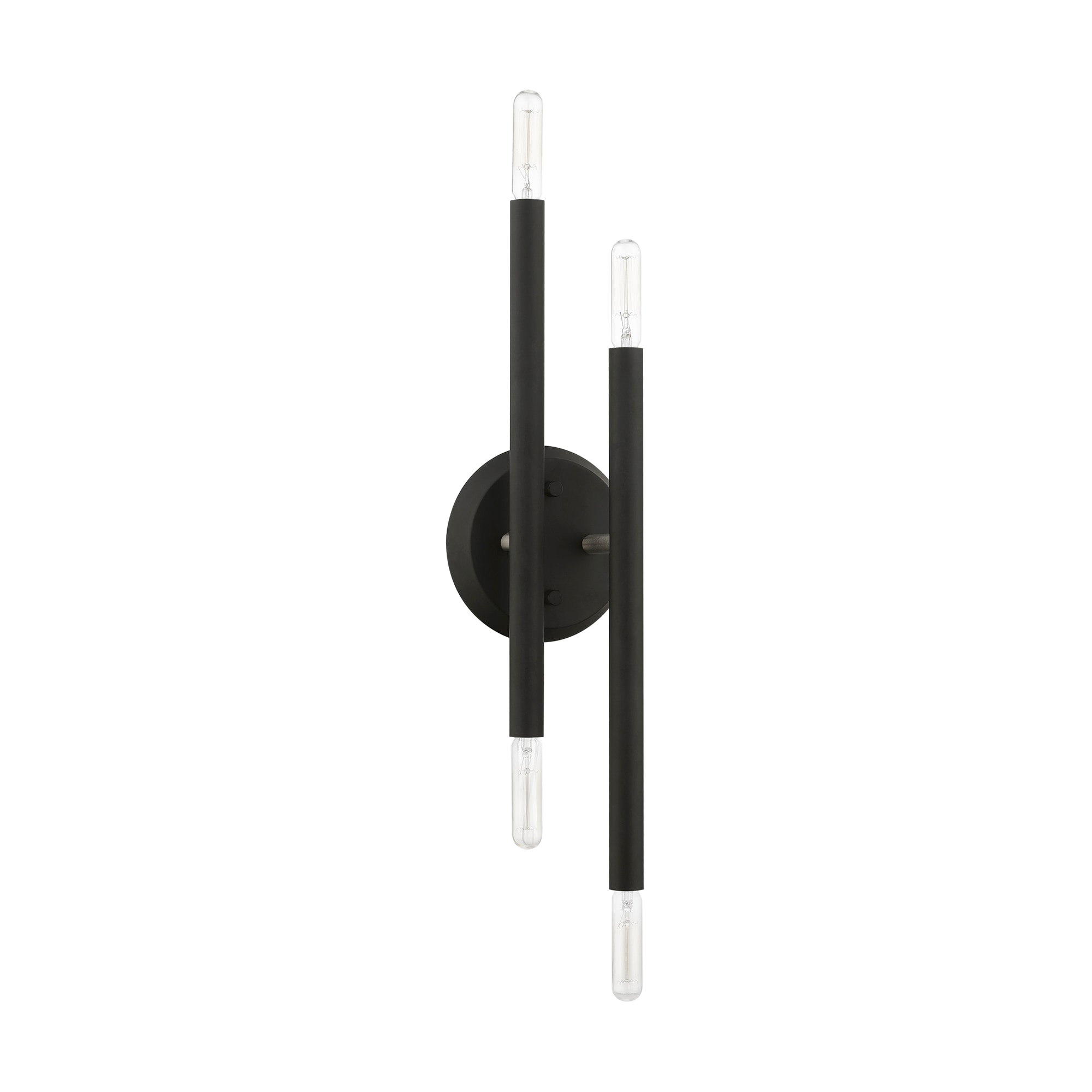 Soho 17" Black and Brushed Nickel 4-Light Wall Sconce