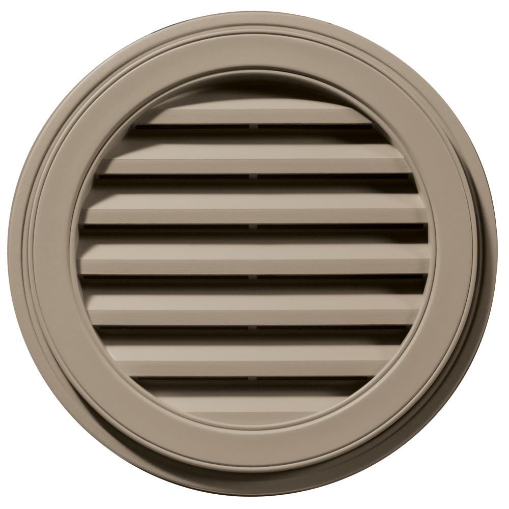 Builders Edge 120032222095 22-in x 22-in Clay Round Vinyl Gable Louver Vent