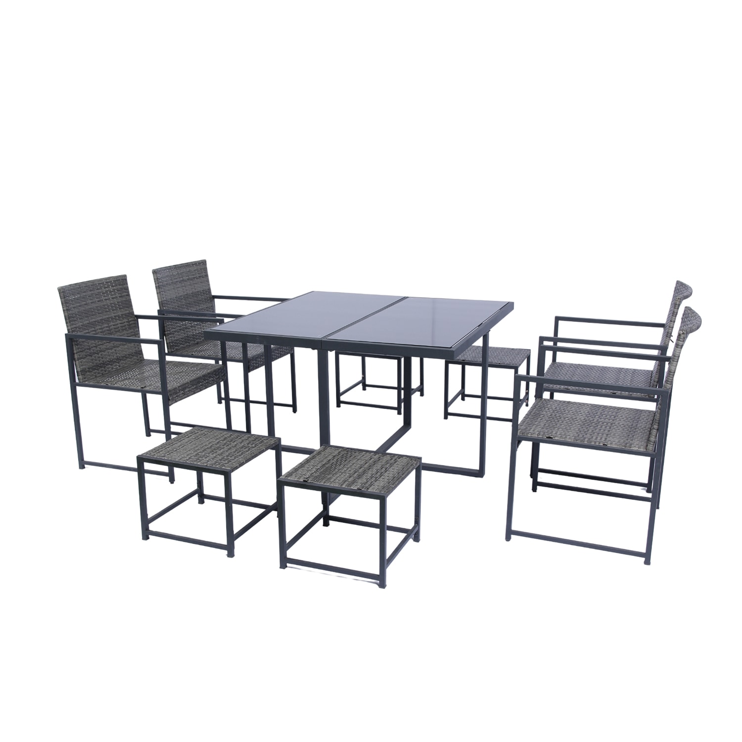 SINOFURN SYA710032GY Patio-Dining-Sets - View #4