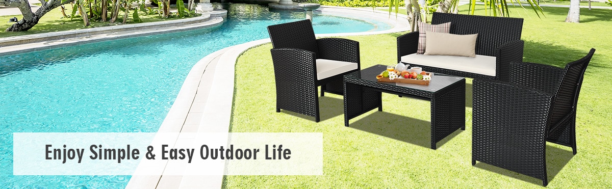 Forclover HYFC-4PCS239WH Patio-Conversation-Sets - View #11