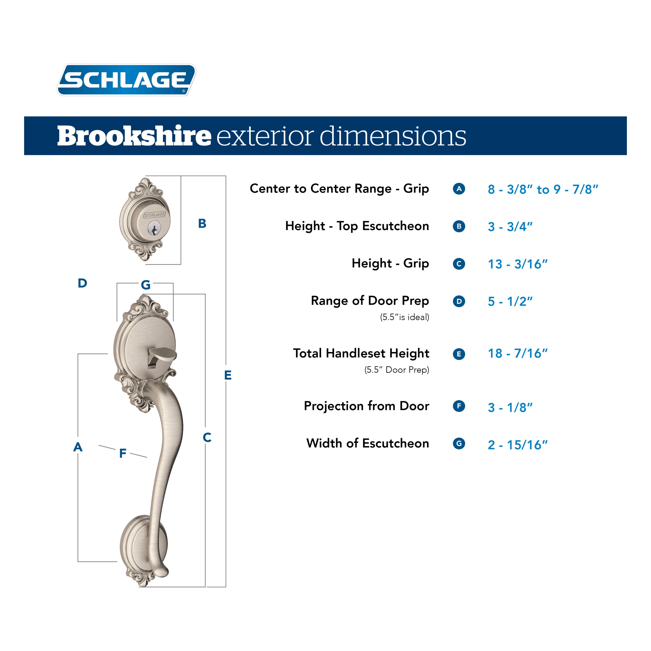 Schlage F60 V BRK 716 FLA BRK handlesets - View #5