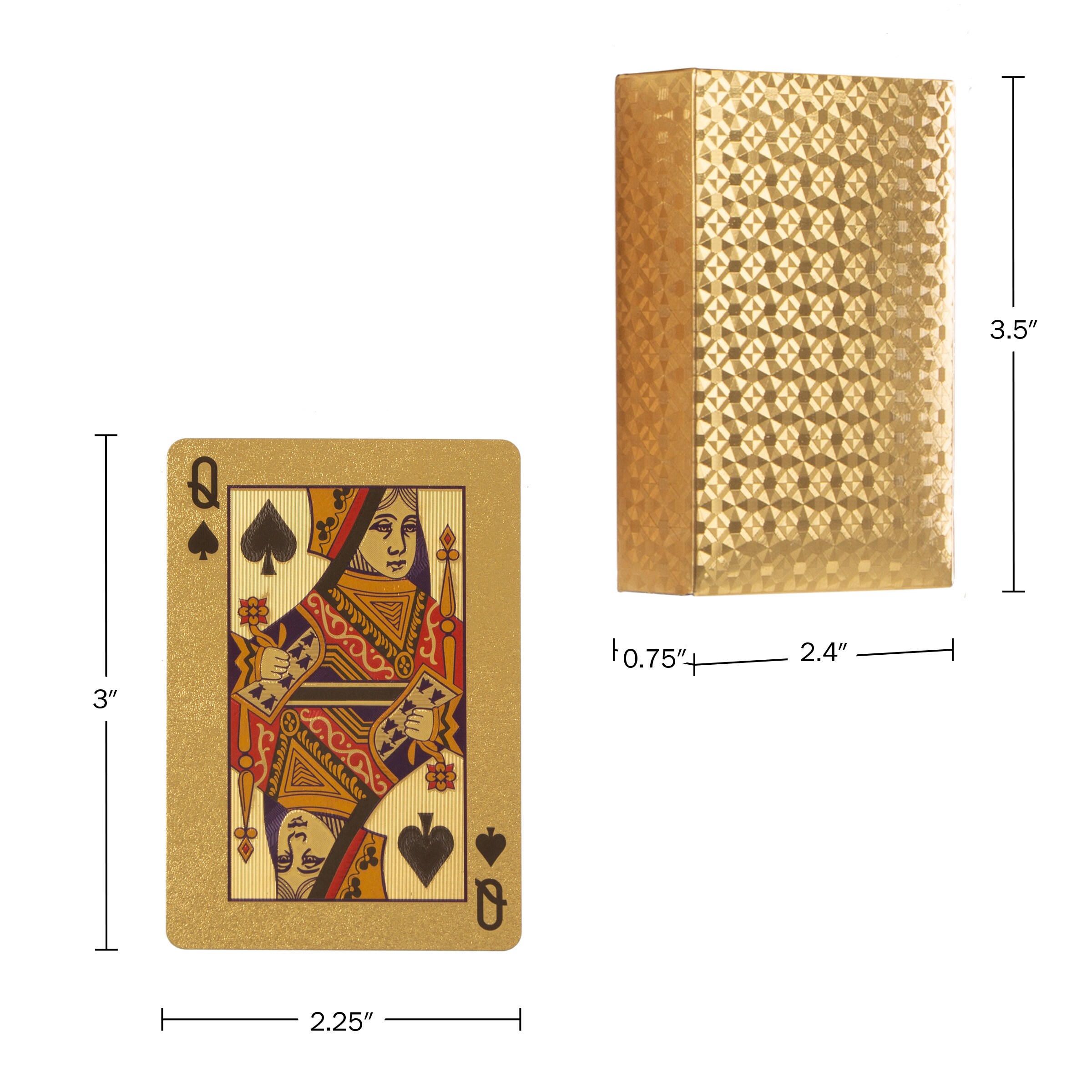 Luxury gold playing cards - Most popular gold embossed waterproof plastic  playing card deck