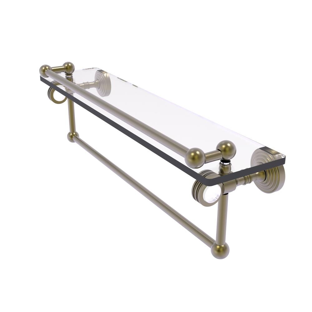 Allied Brass PG-1TBD-22-GAL-ABR Pacific Grove Antique Brass Wall mount Bathroom Shelf ( 22-in x 6.8-in x 5-in )