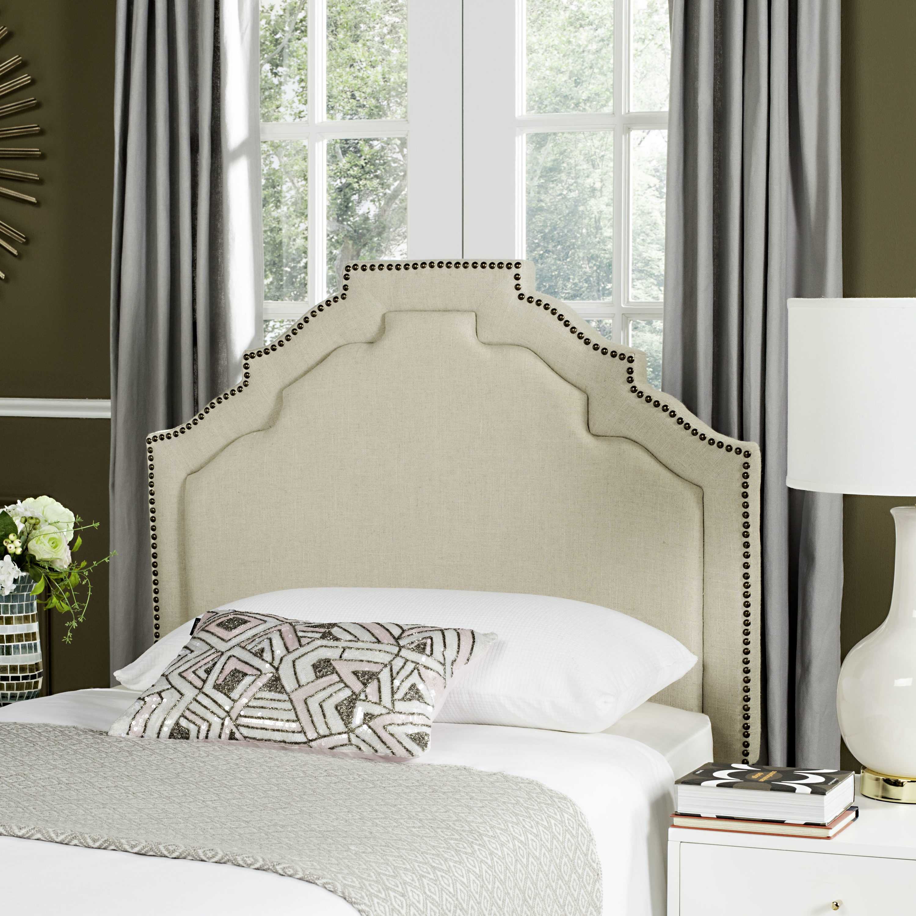 Safavieh MCR4001J-T Upholstered-Headboards - View #2