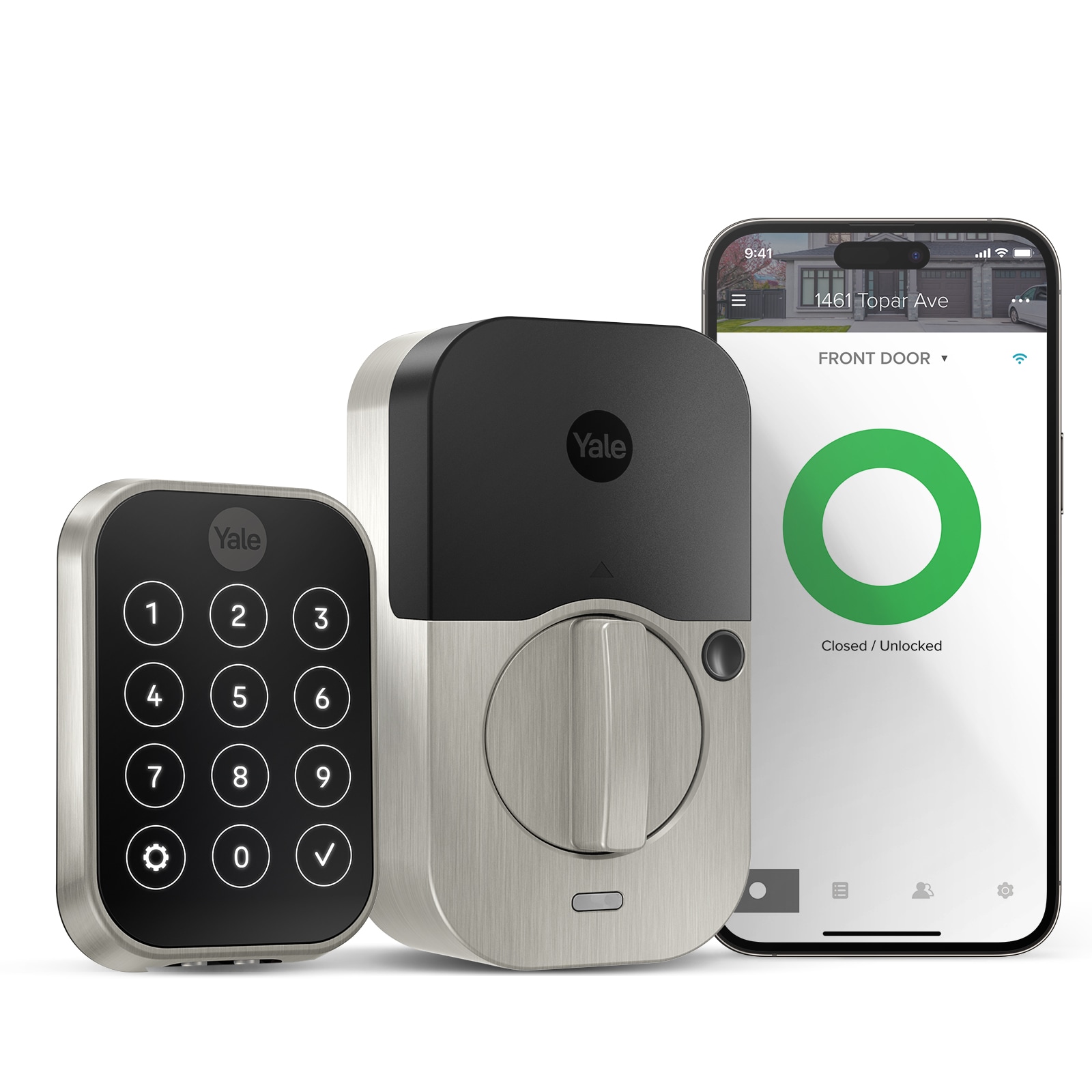 Yale Assure Lock 2 Valdosta Bundle Satin Nickel Smart Lock Electronic Deadbolt and Handleset with Wifi Bluetooth Touchscreen Keypad B-YRD450-WF1-VL-619 Sansujyuku sansujyuku.com