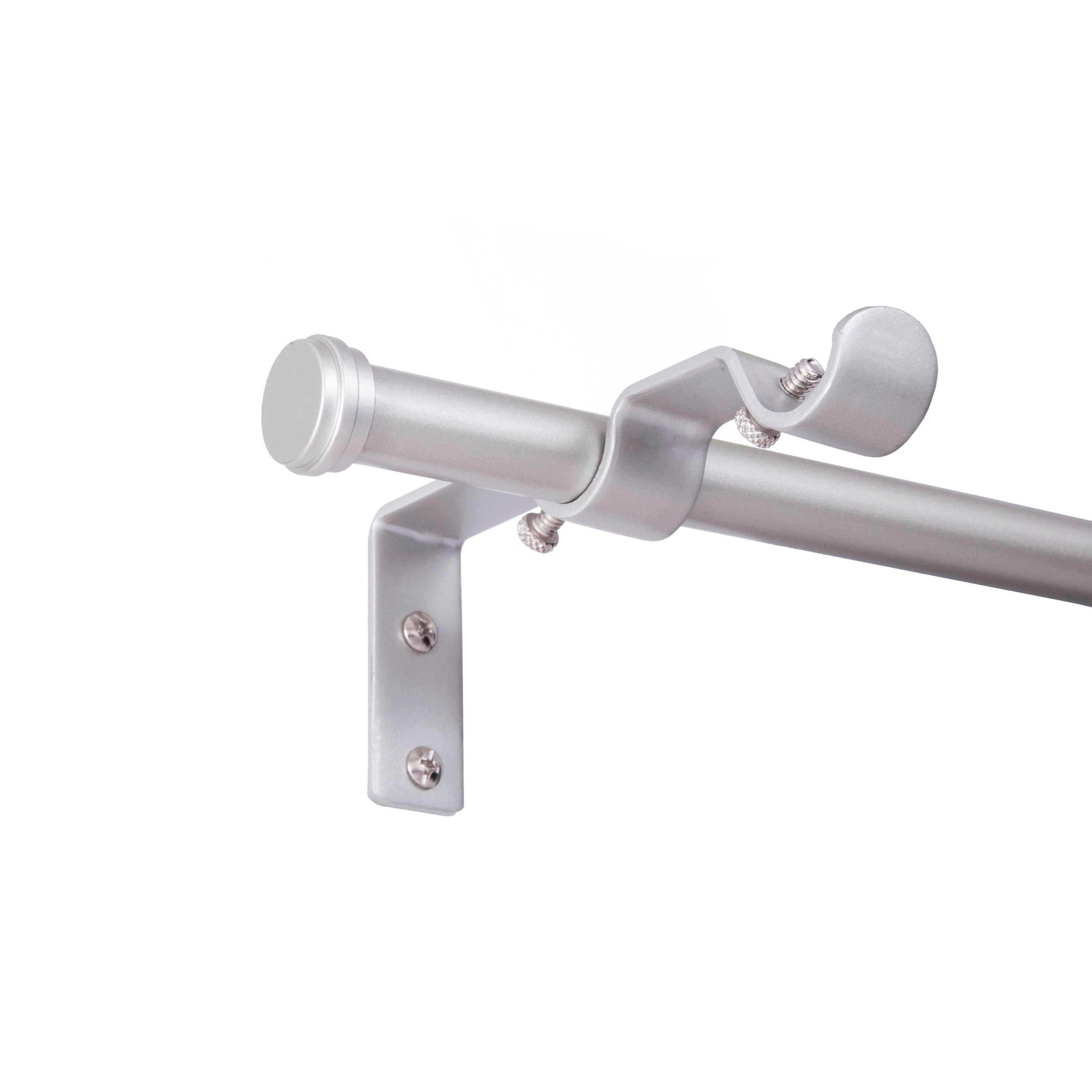 Kenney KN76109 Conversion Kit 42-in to 120-in Nickel Steel Double curtain rod with Finials