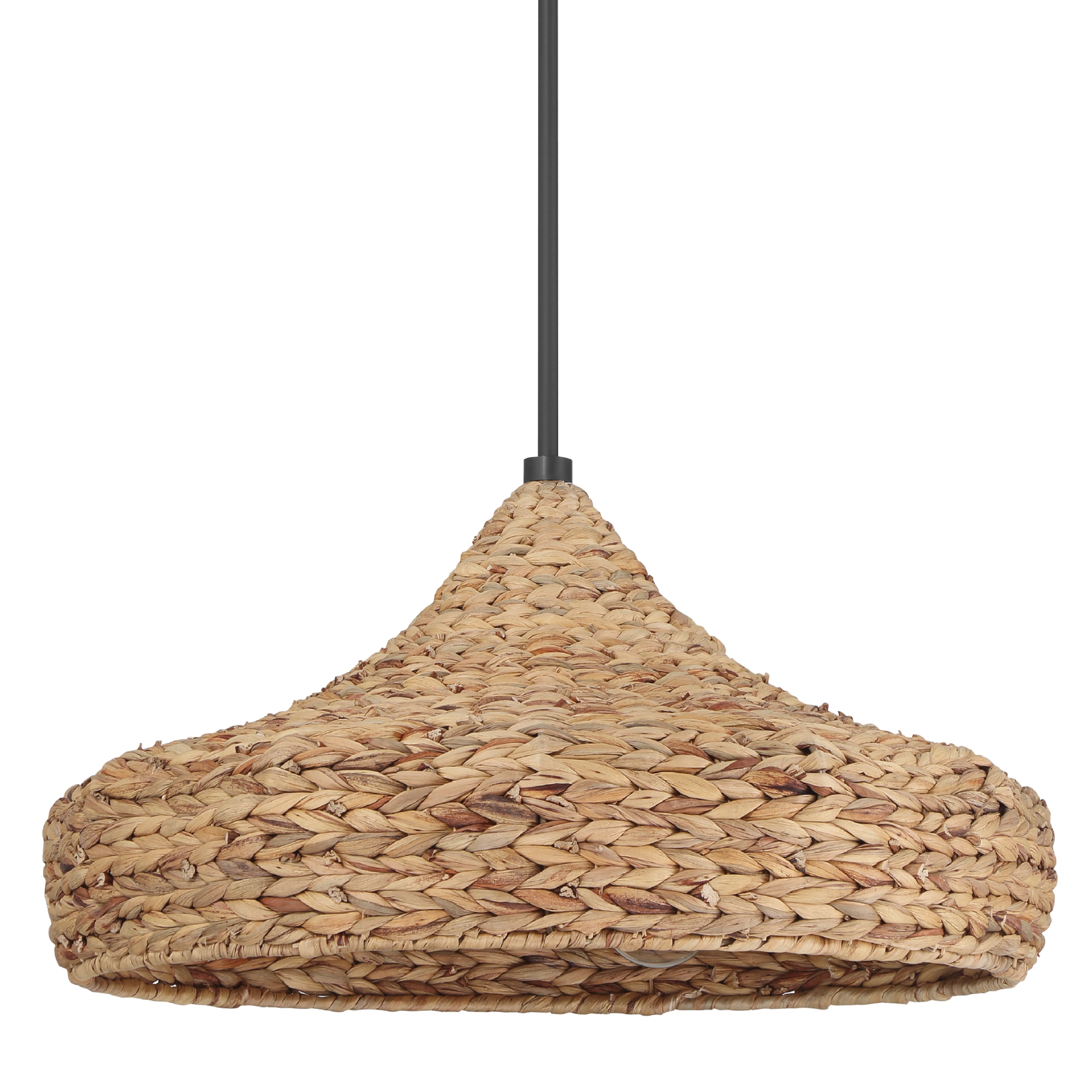 Hunter 49030 Cambria 3 -Light Matte Black Transitional Teardrop Large Hanging Pendant light