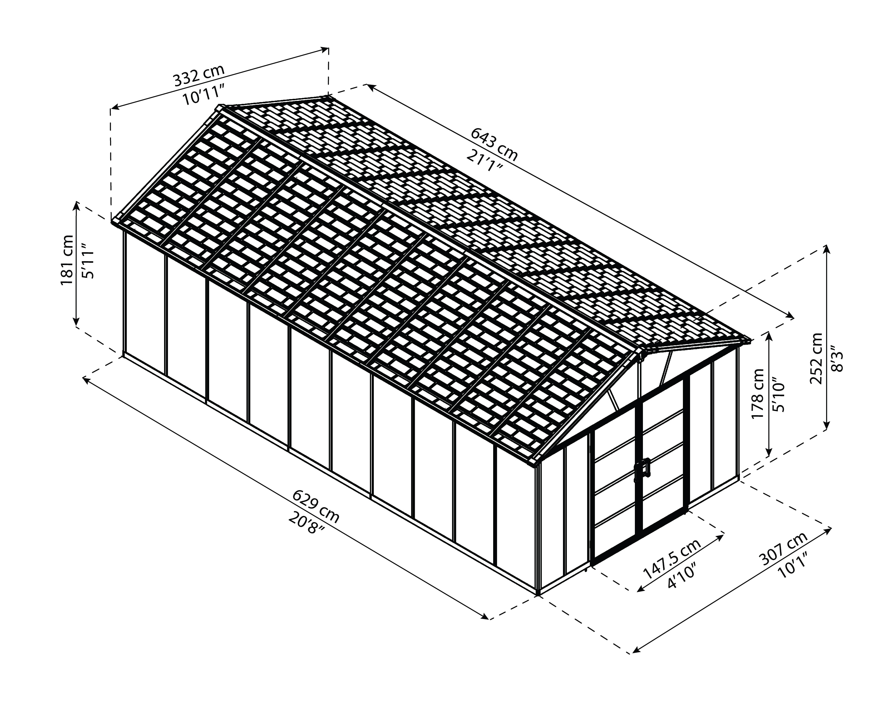 Canopia by Palram 705685 Vinyl-Resin-Storage-Buildings - View #3