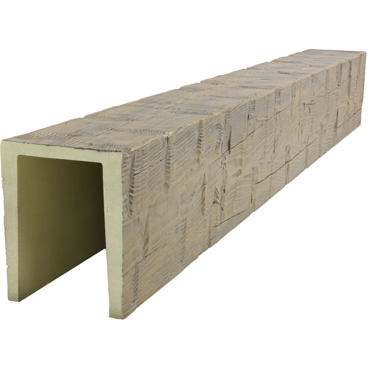 Ekena Millwork 2380147 1-in x 5-1/2-in x 8-ft Sandstone Finished Urethane U-Shaped Decorative Beam