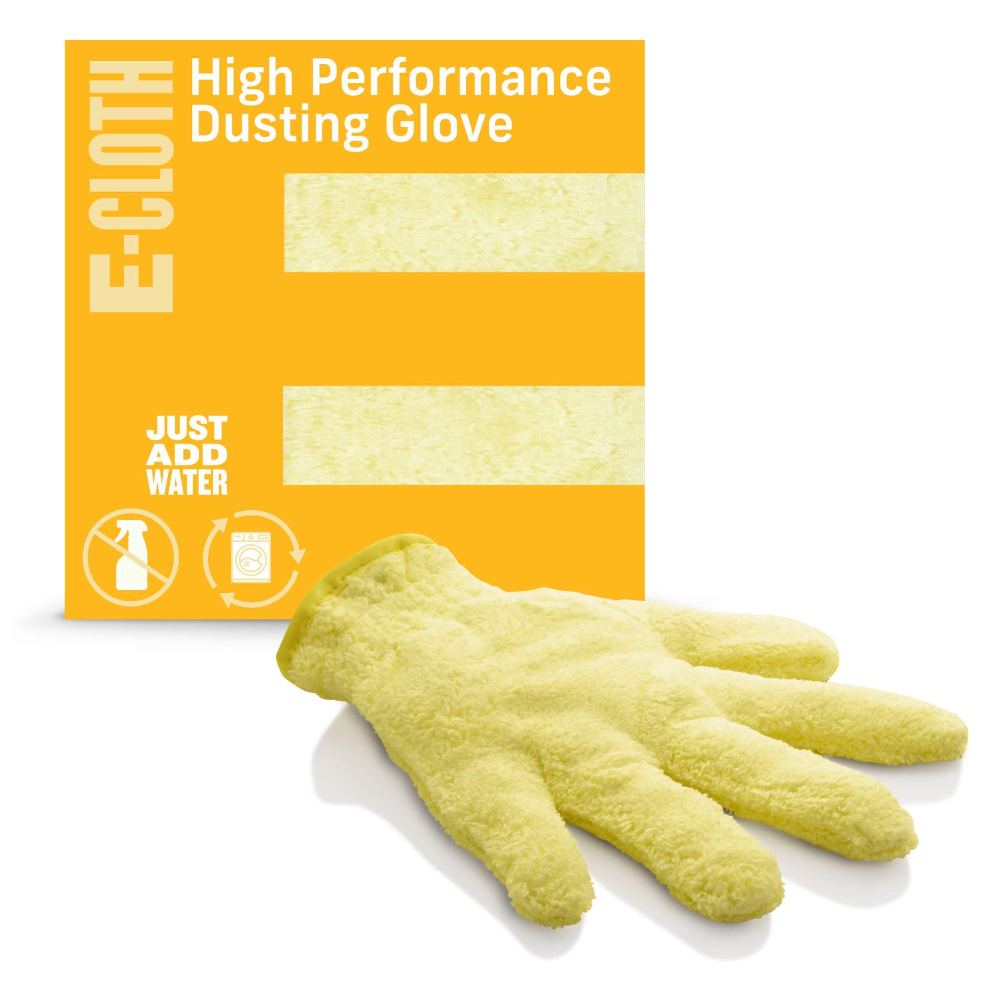 E-Cloth  High Performance Dusting Glove Reusable Microfiber Yellow 1-Pack