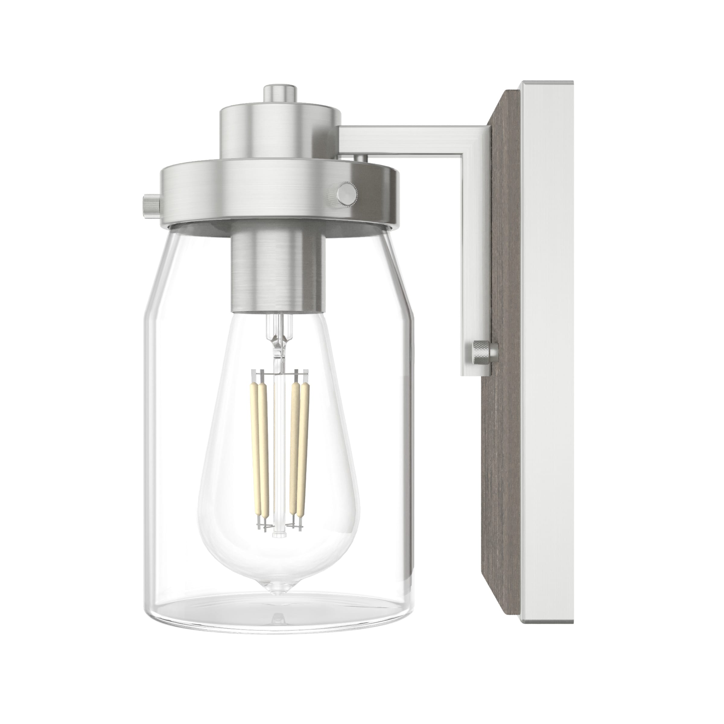 Devon Park 8.5'' Rustic Dimmable Nickel Wall Sconce