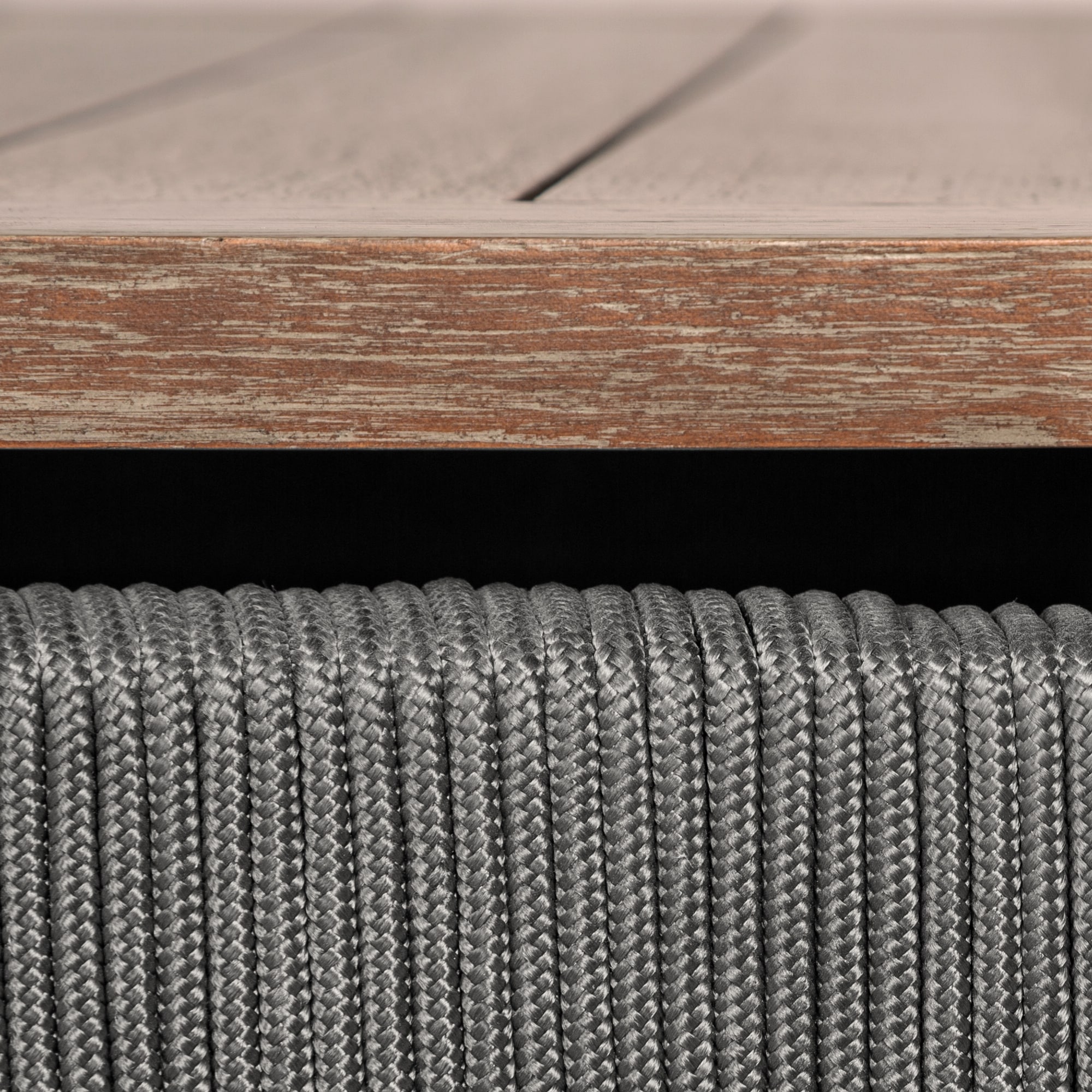 Orbit Square Weathered Eucalyptus Wood Outdoor Coffee Table