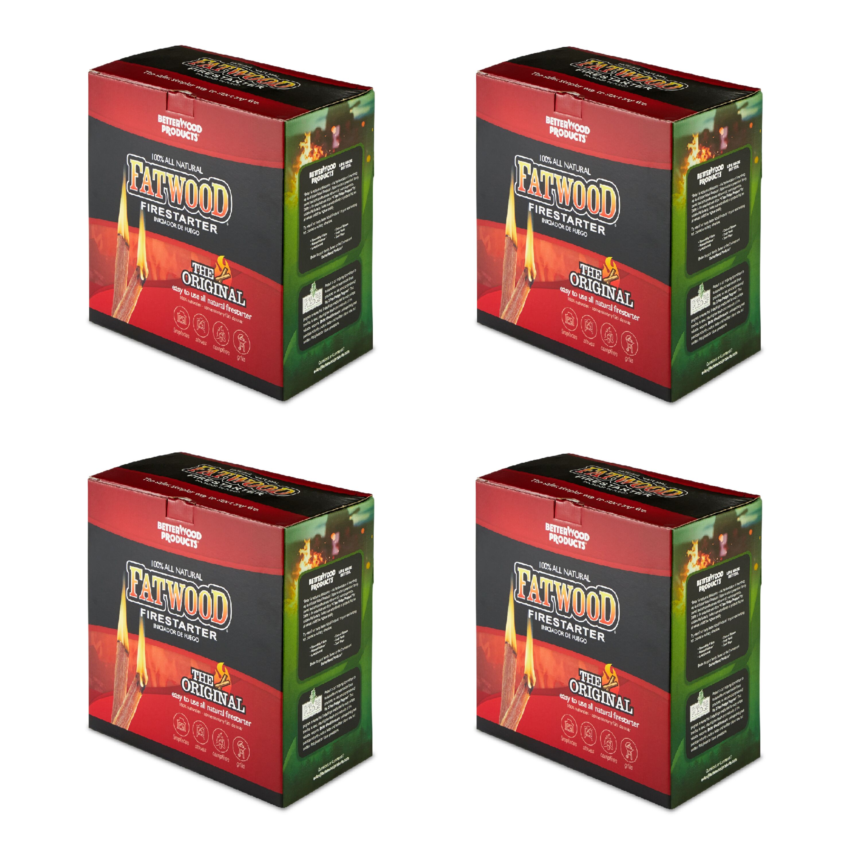 BetterWood Products 174806 10-lbs. Natural Firestarter 4 -Pack