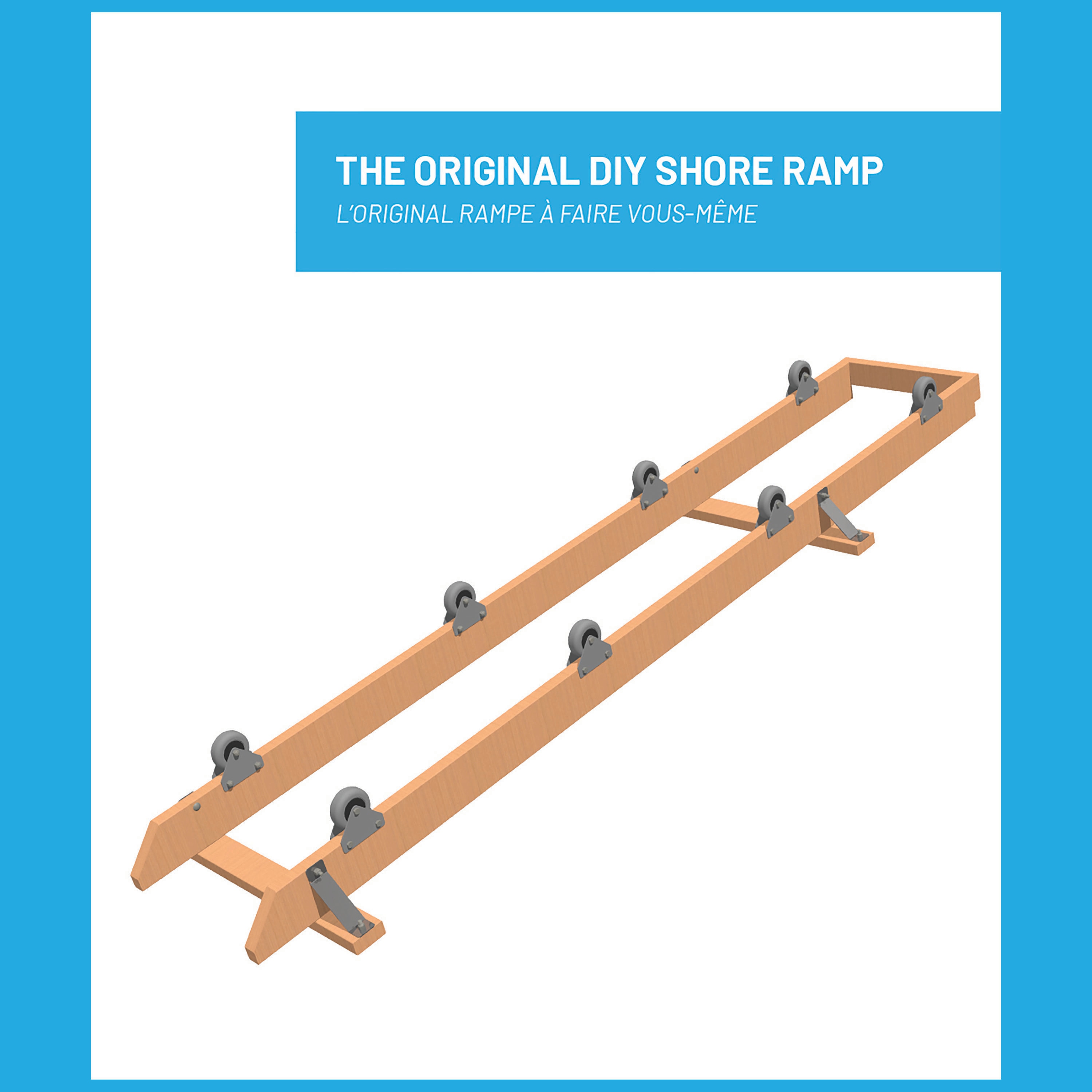 Tommy Docks Shore Docker Base Model DIY Ramp Kit - Boat Ramp Hardware with  Polyurethane Rollers and Galvanized Roller Brackets
