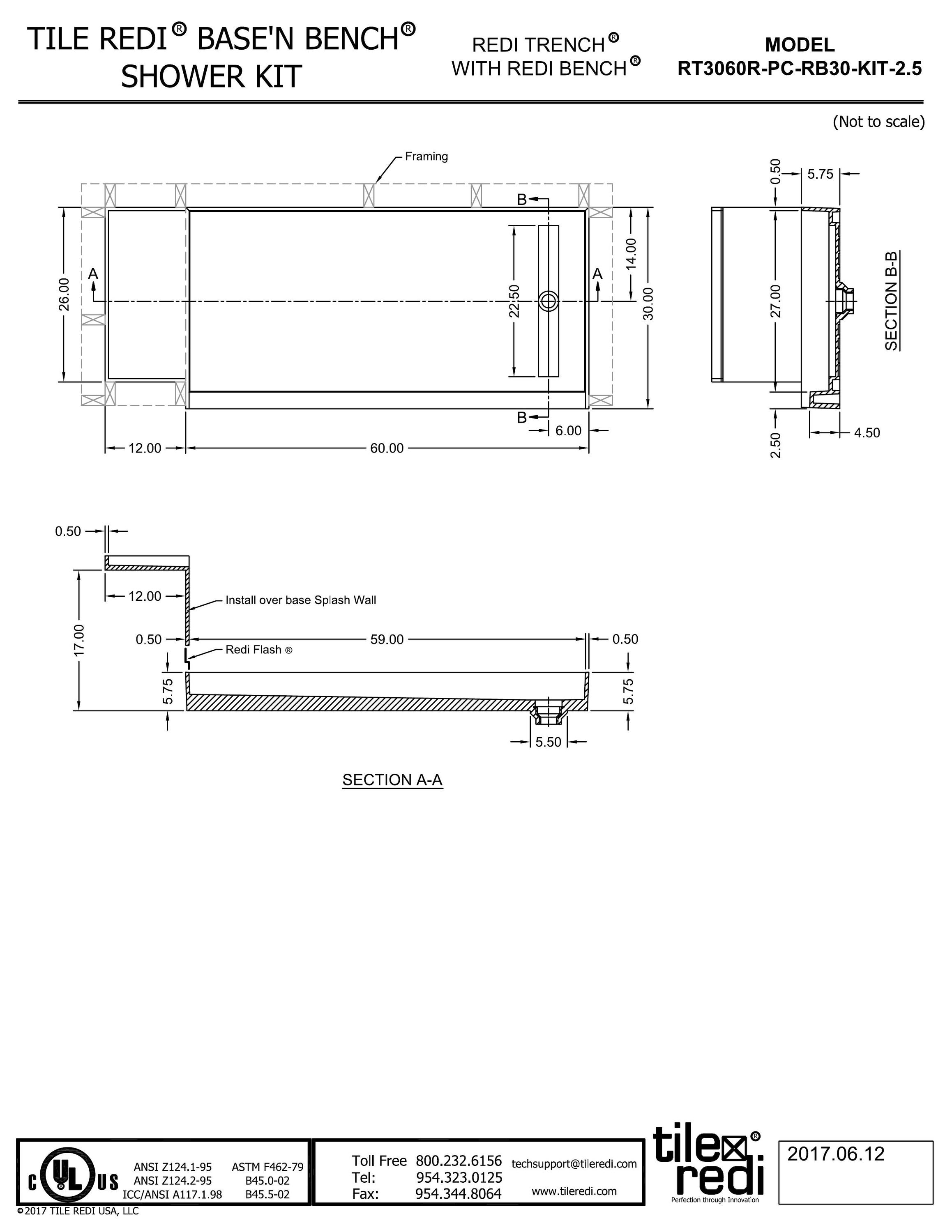 Tile Redi RT3060R-PC-RB30-KIT Shower-Floors - View #9