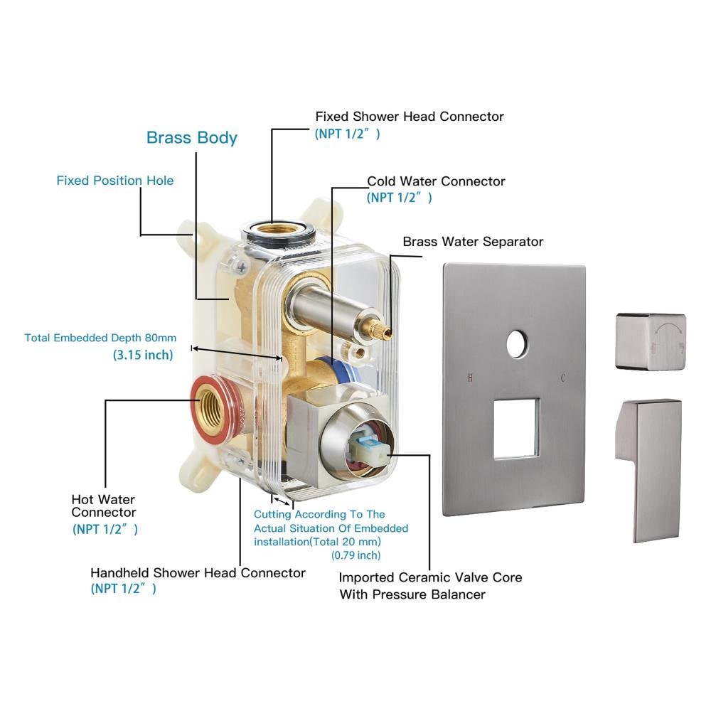 Parrot Uncle A-95010-N-EG Showerhead-Bar-Panels - View #5