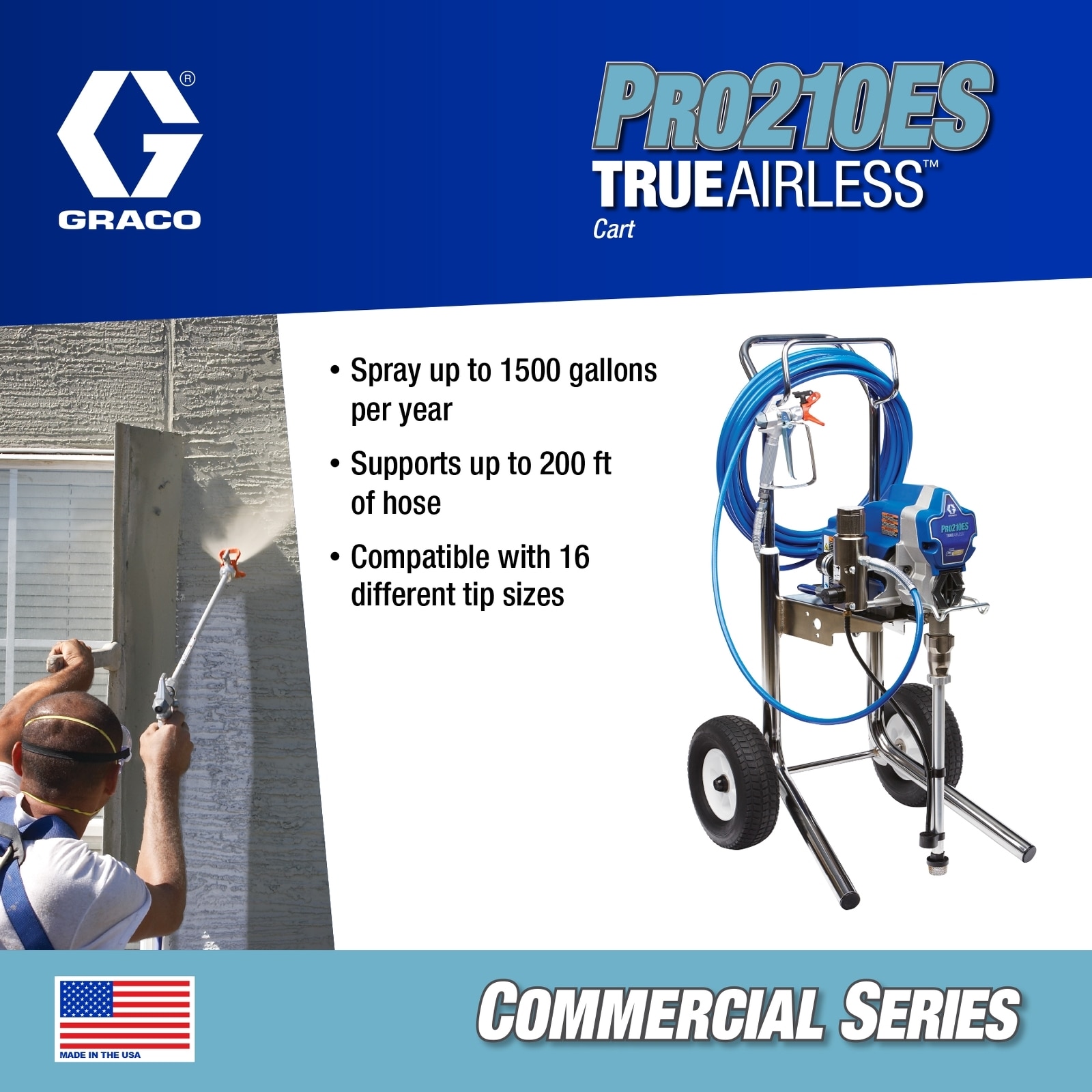 Graco Pro 210Es Pc Airless Paint Sprayer Stand 