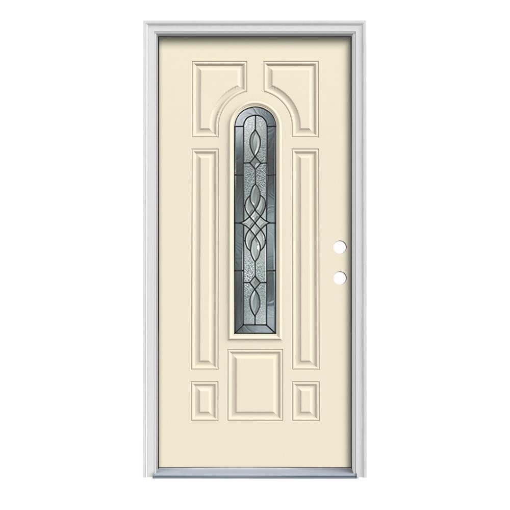 JELD-WEN Hampton 36-in X 80-in X 4-9/16-in Steel Center Arch Lite Left ...