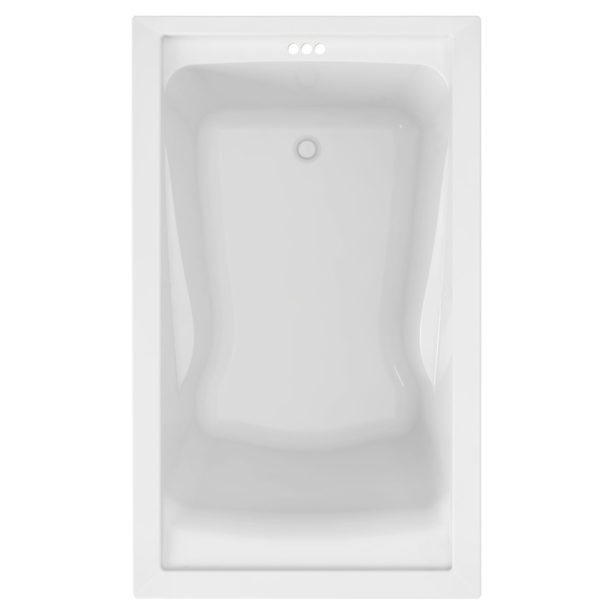 American Standard 2771V002.020 Evolution 36.0-in x 60.0-in White Acrylic Hourglass Drop-in Soaking bathtub ( Reversible Drain )