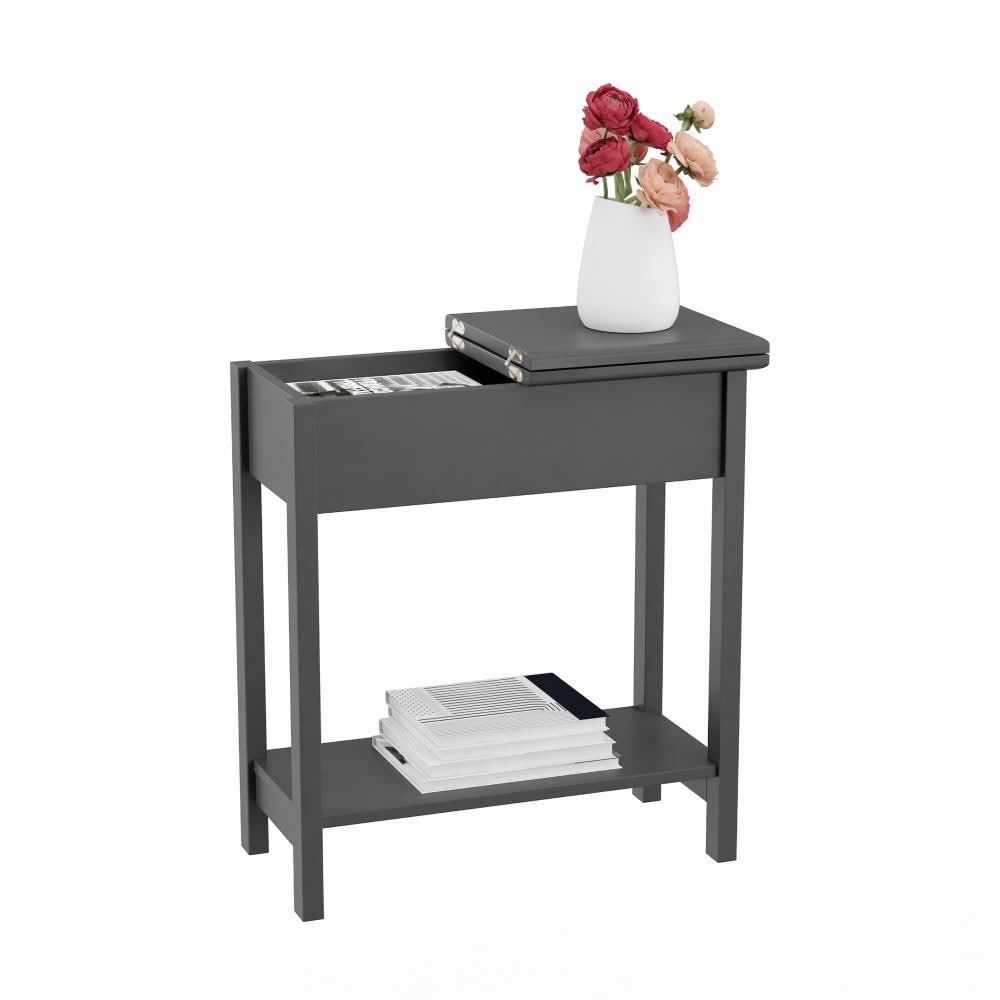 Hastings Home 511563CCX End Tables 22.75-in W x 24-in H Gray Wood Rectangular Modern End Table Assembly Required