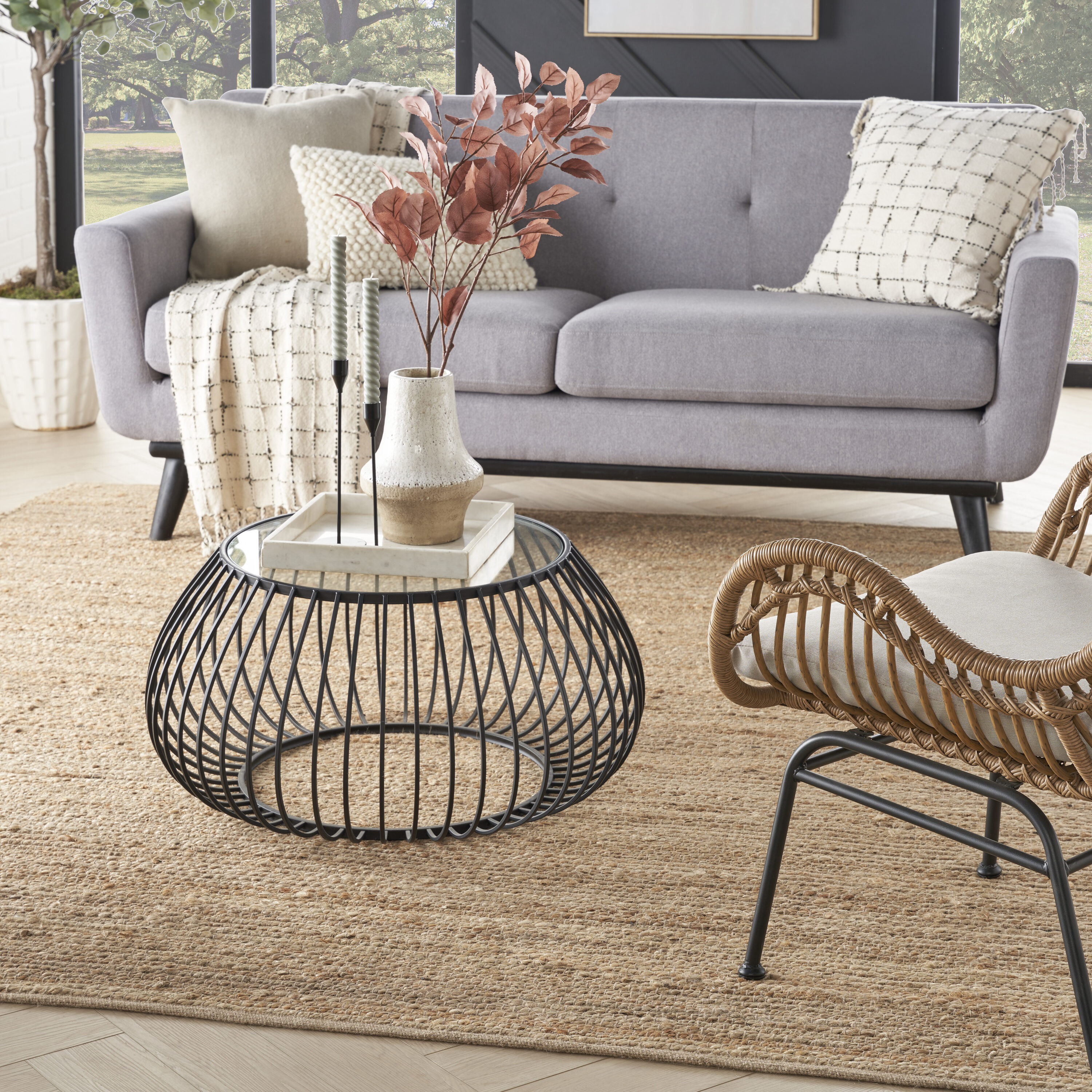 Natural Jute Flatwoven Square 8' x 8' Area Rug