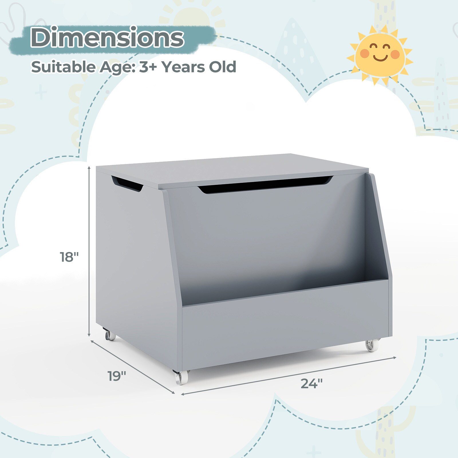Slickblue D-CO-RG48301PT Toy-Boxes - View #3