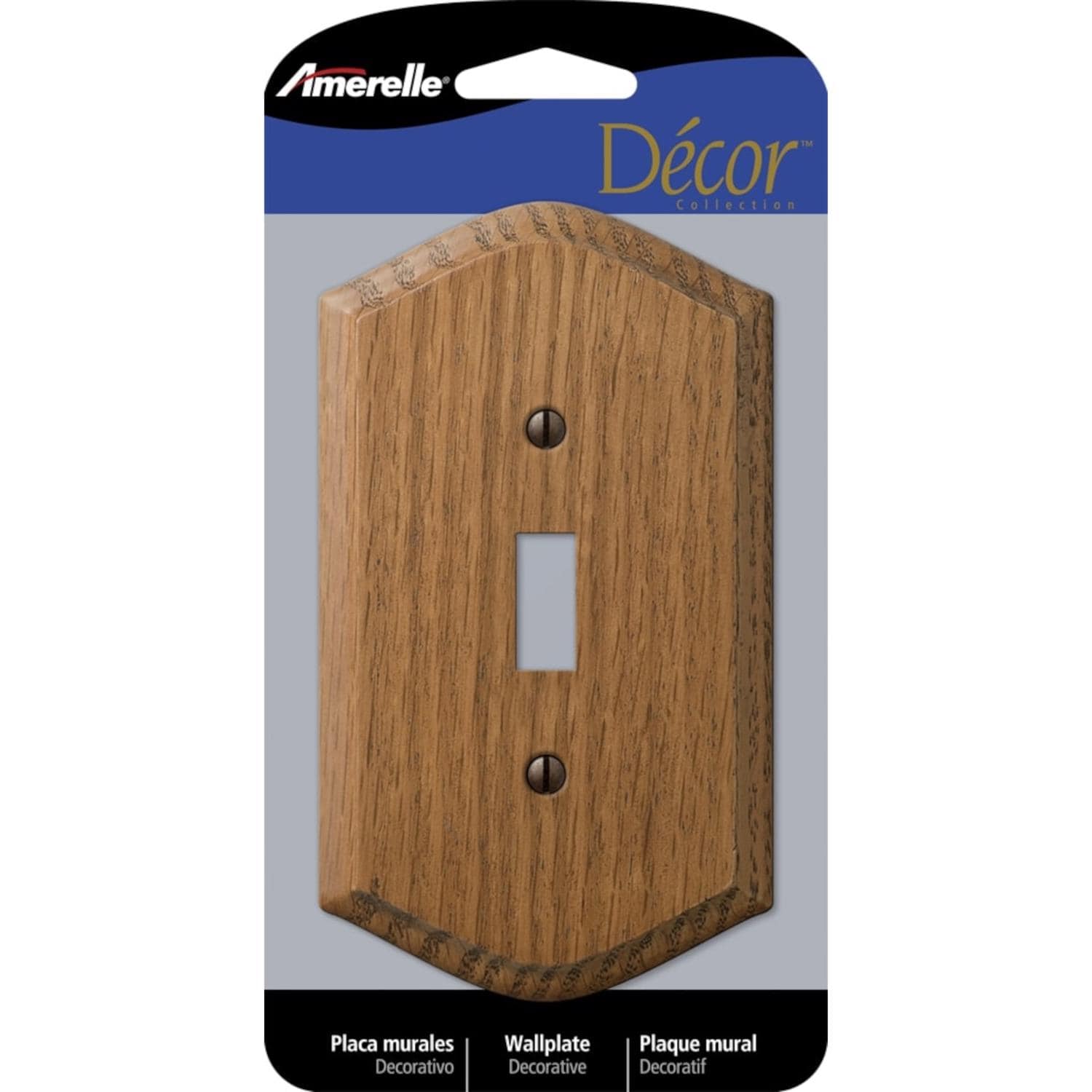 Amerelle Country Brown 1 gang Wood Toggle Wall Plate 1 pk #EJD3502267