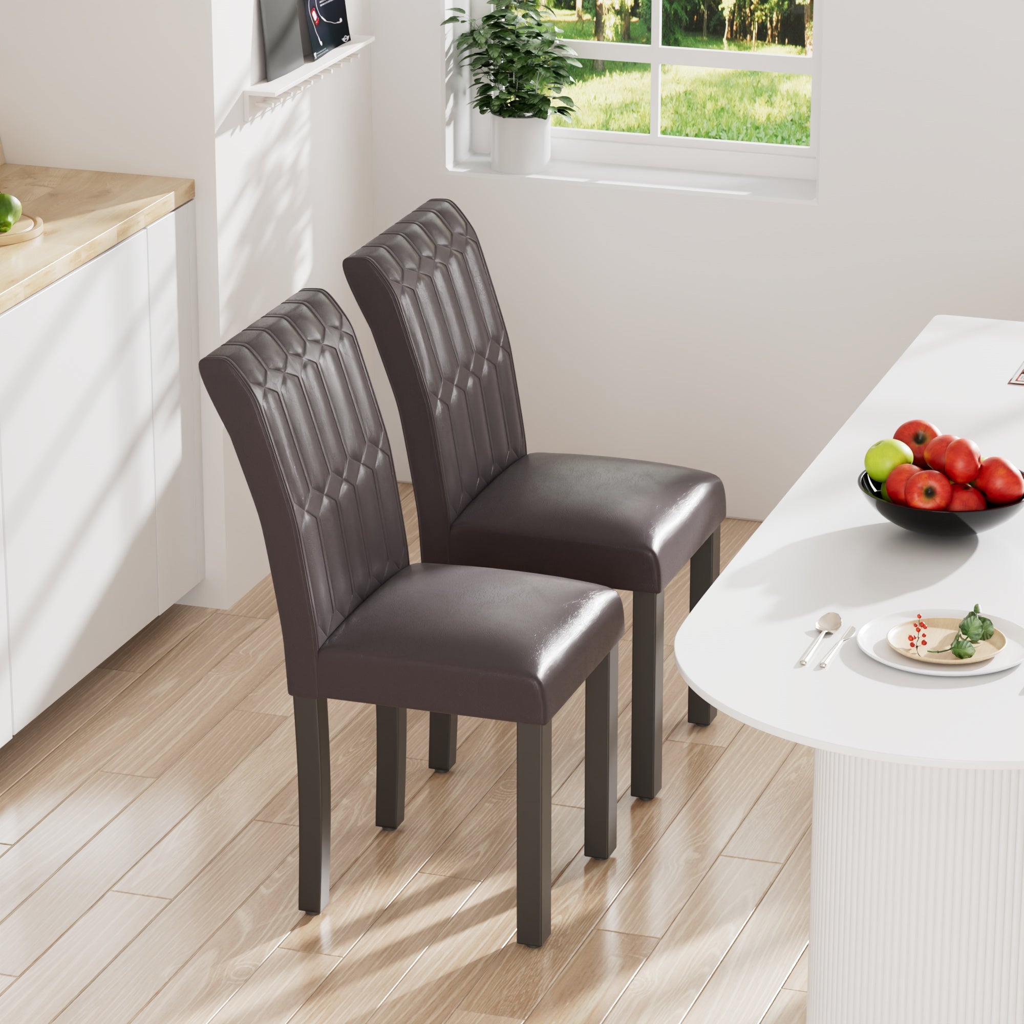 Vecelo LOE-DC05-CFE-2P Dining-Chairs - View #2