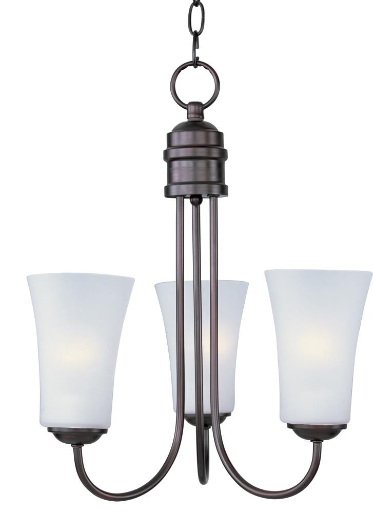 Maxim Lighting 10043FTOI Logan 3 -Light Oil-rubbed Bronze Modern/contemporary For Use in Bedrooms, Dining Rooms, Foyers, Kitchens, Living Rooms Chandelier