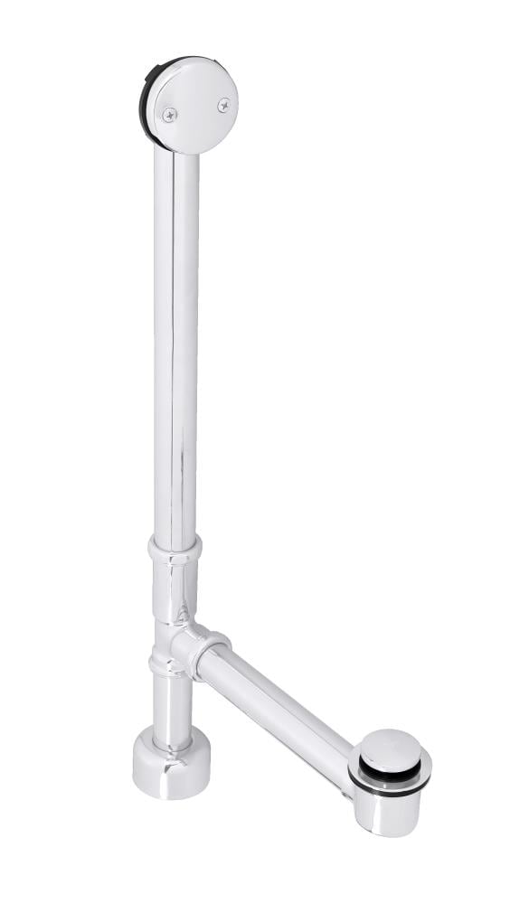 WESTBRASS D3261K-50 Tip Toe All Exposed Bath Waste- 22 In. Make-up In Powdercoated White